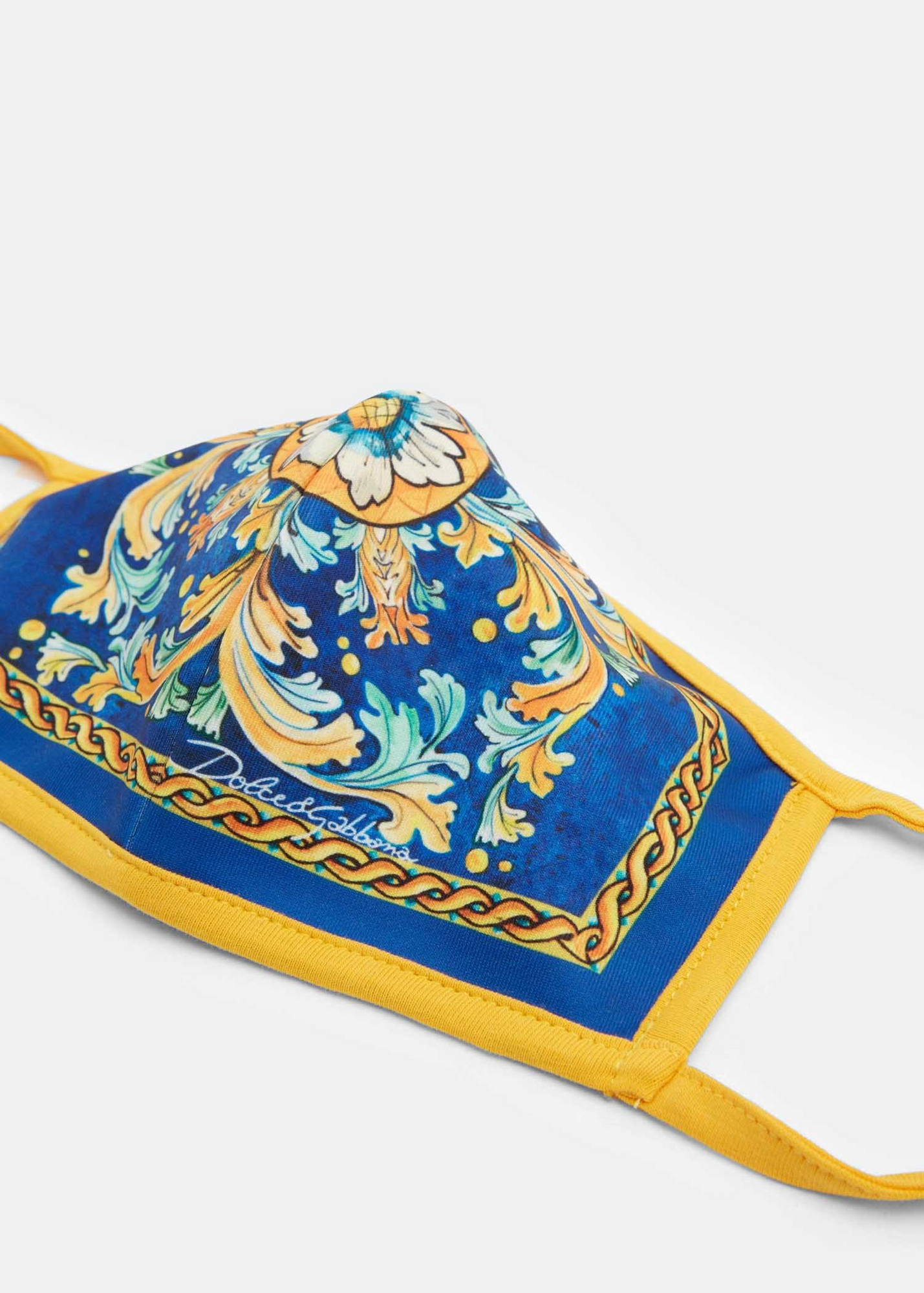 

Neoprene face mask with majolica print, Multi-coloured