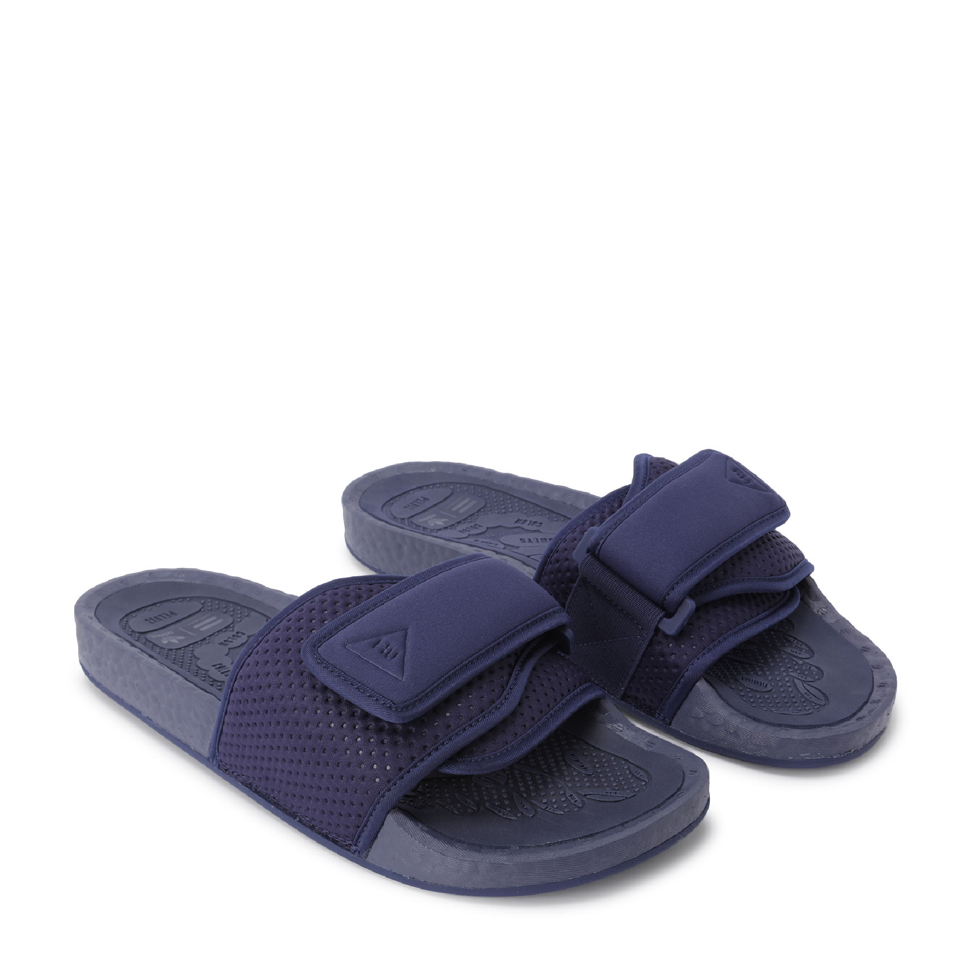 

x Pharrell Williams Boost slides, Blue