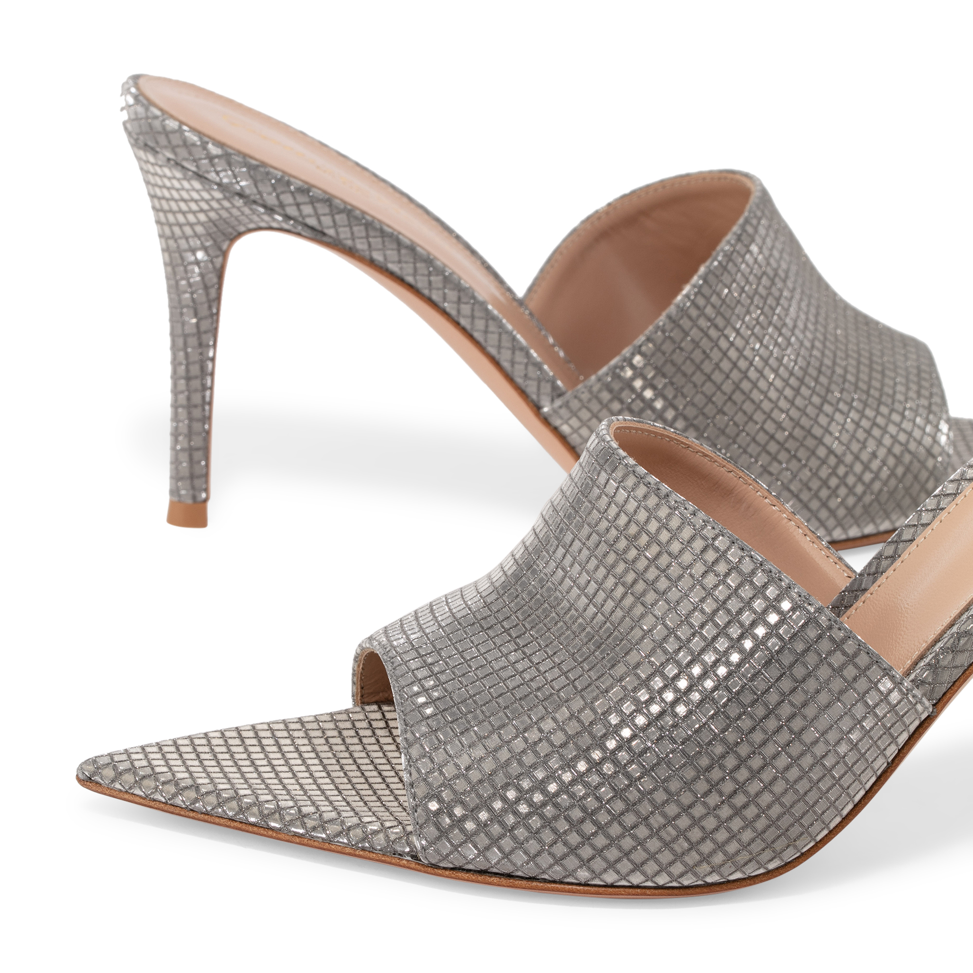 

Alise mules, Silver