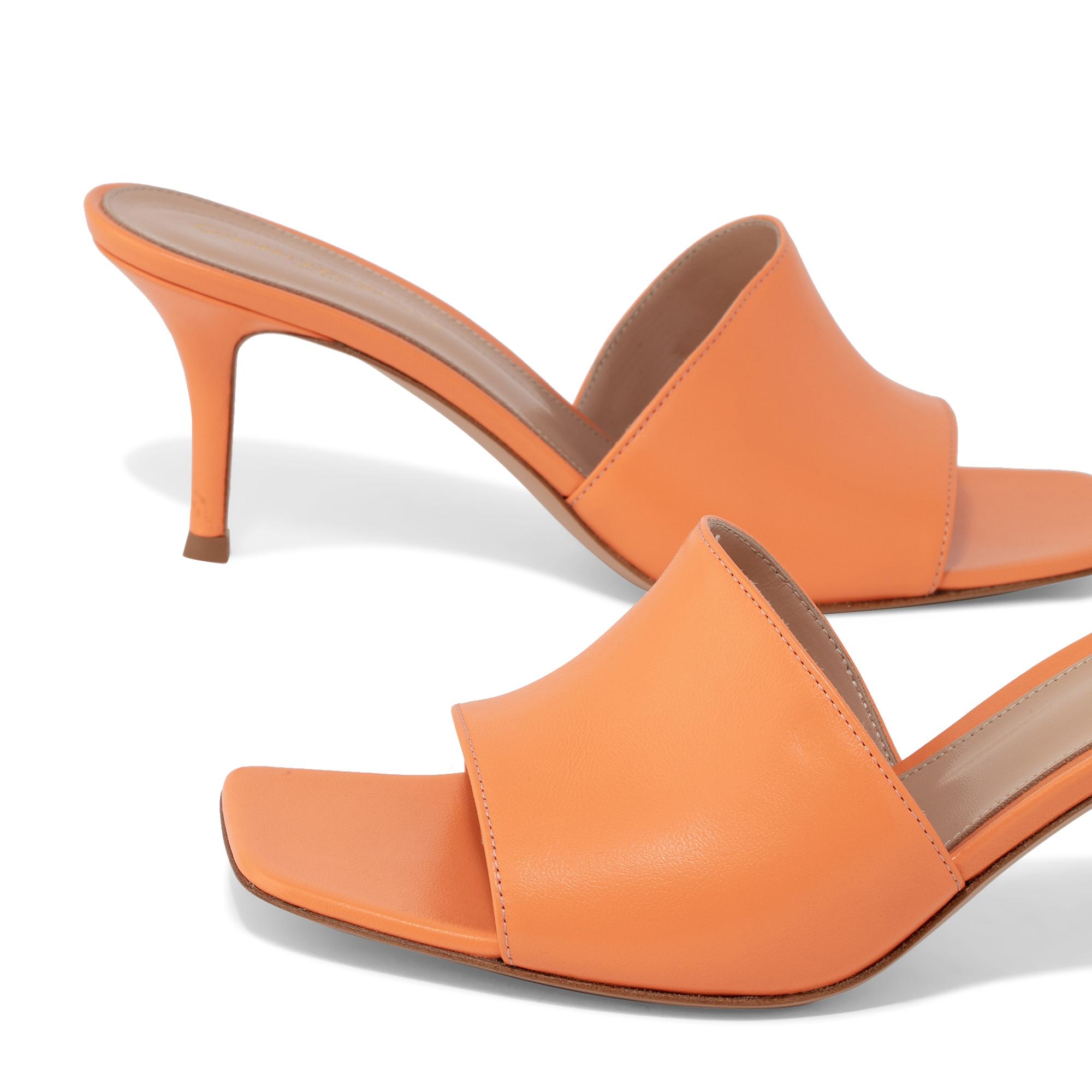 

Leather mules, Orange