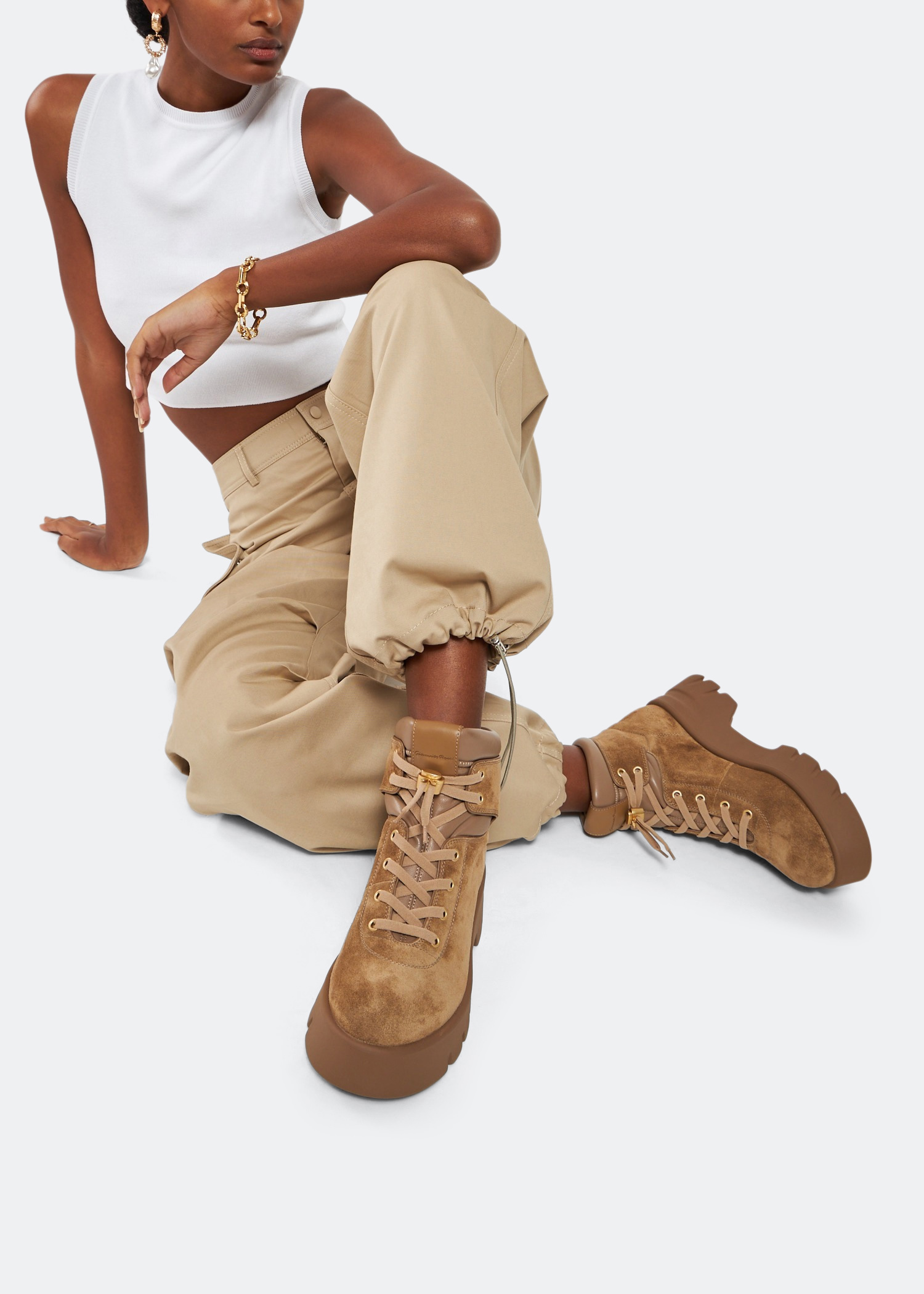 

Vancouver lace-up boots, Brown