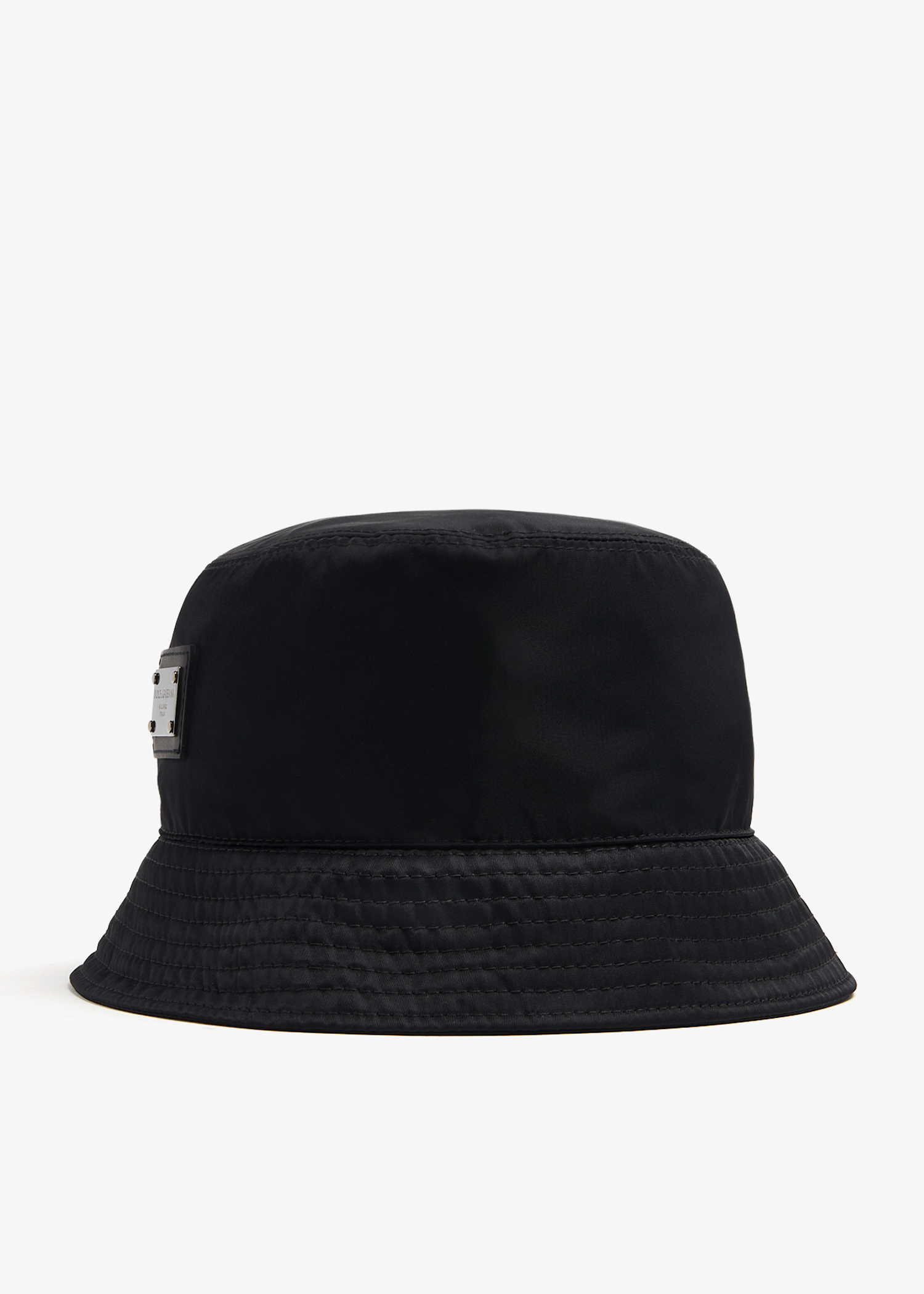 

Logo nylon bucket hat, Black