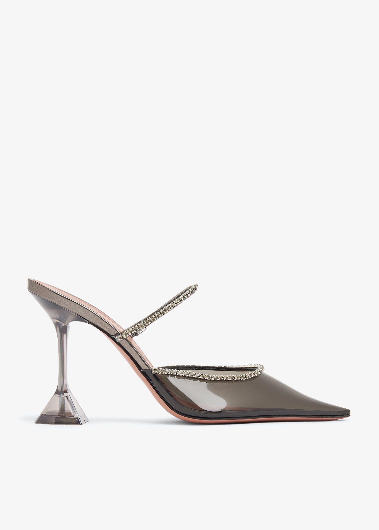 

Gilda Glass mules, Grey