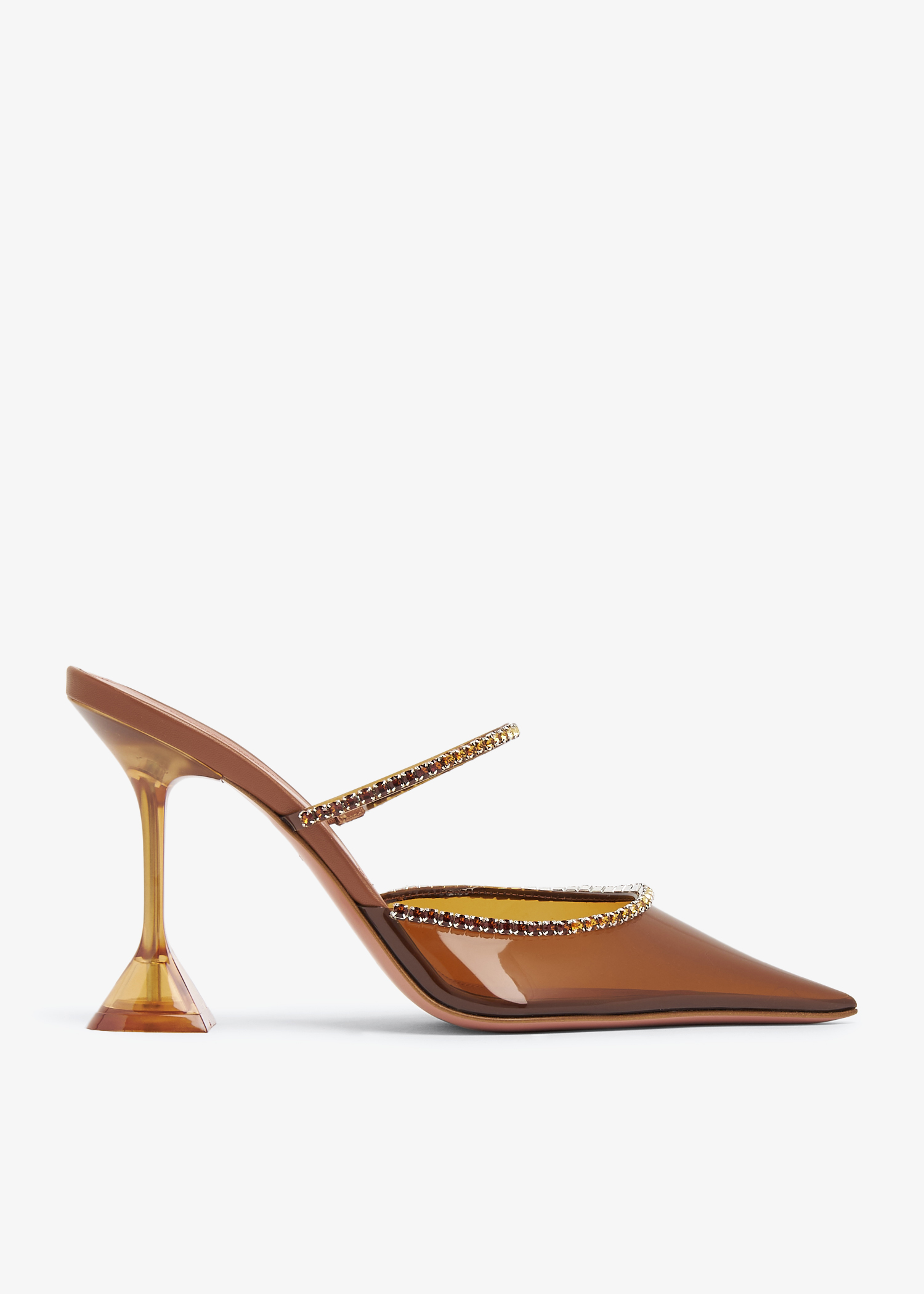 

Gilda glass mules, Brown