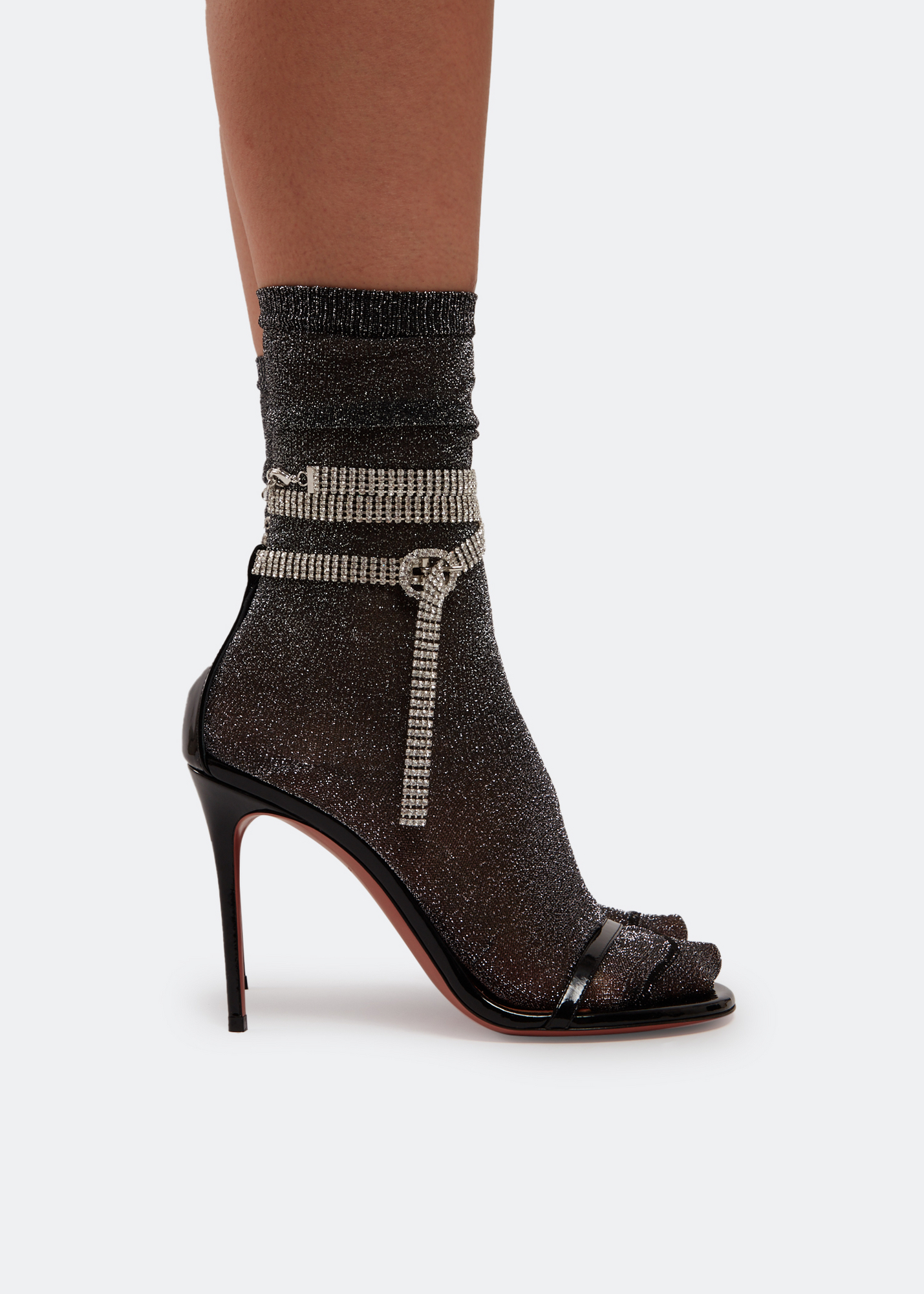 

Giorgia crystal sandals, Black
