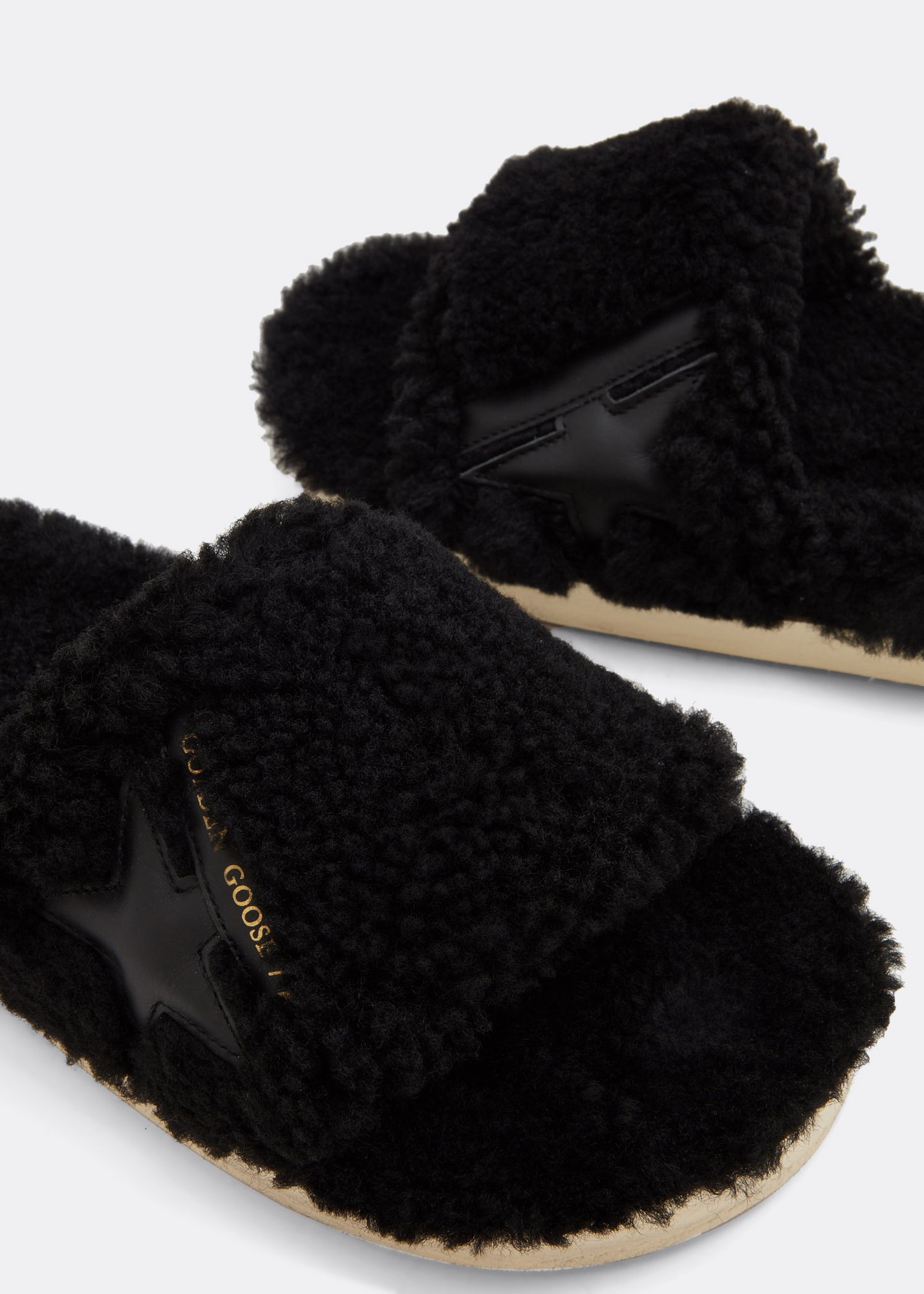 

Poolstar shearling slides, Black