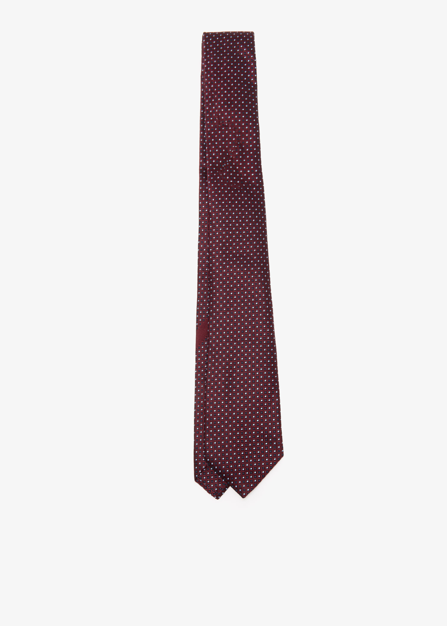 

Micro-design jacquard tie, Burgundy