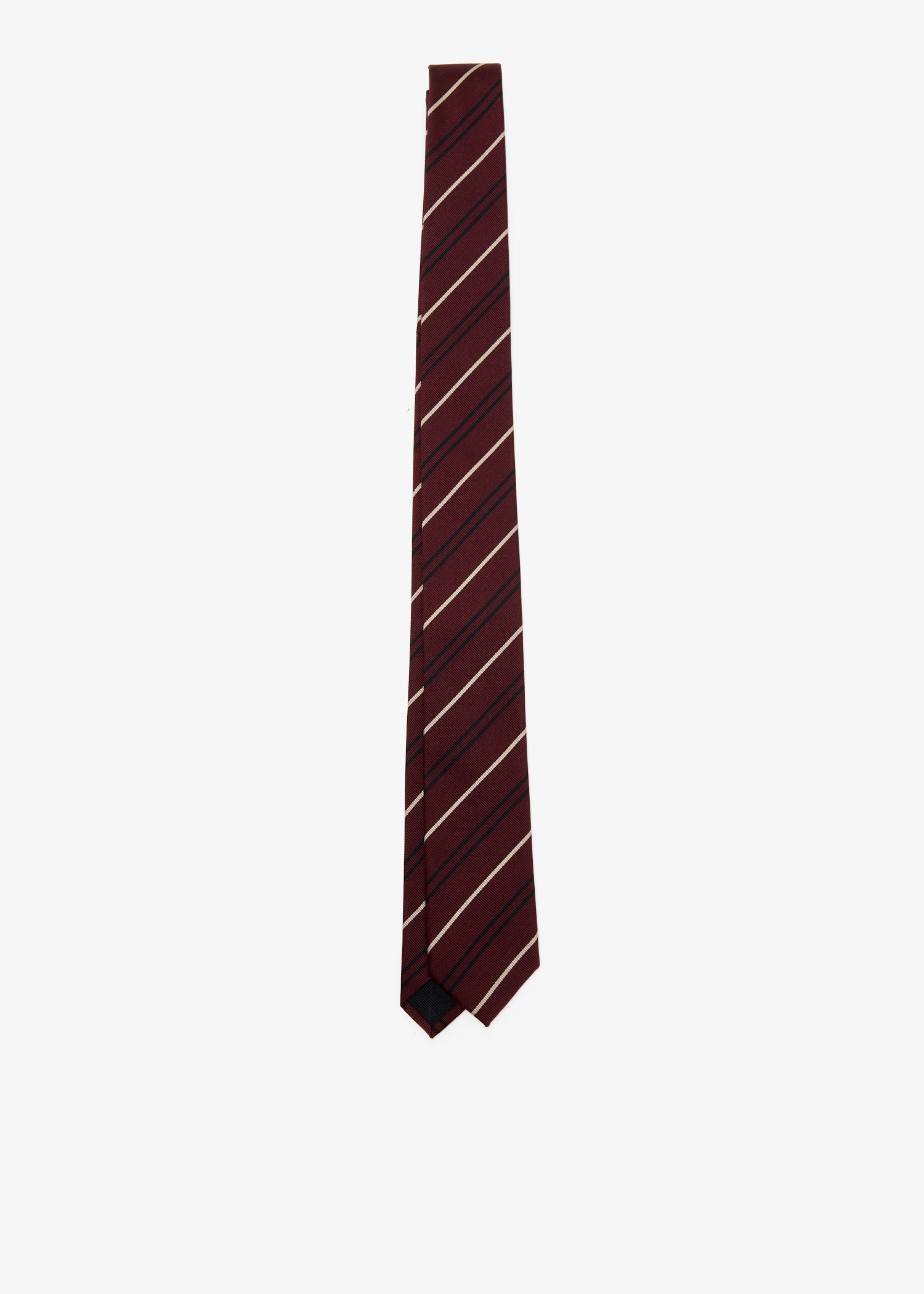 

Striped jacquard tie, Burgundy