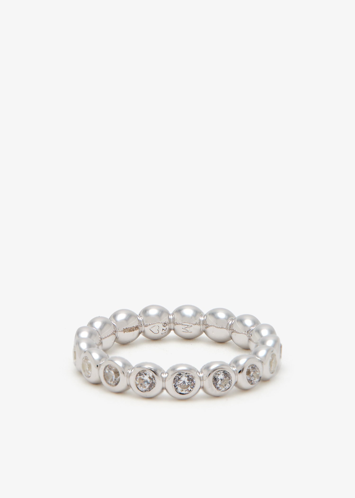 

Tennis eternity stacking ring, Silver