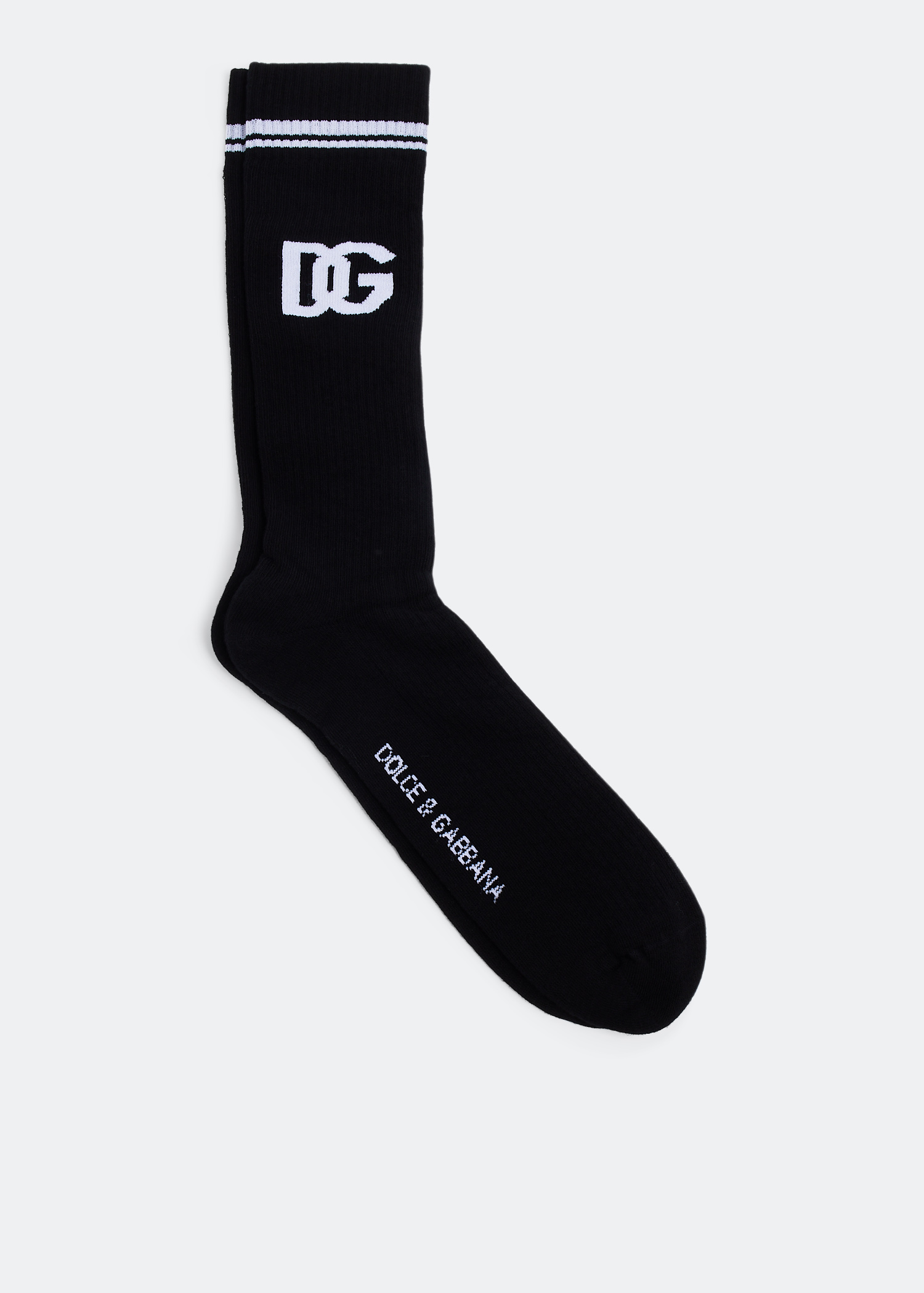 

DG logo jacquard socks, Black