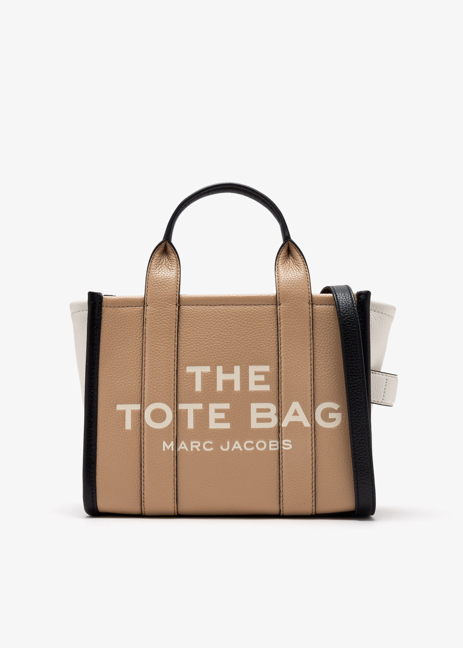 

The Leather small tote bag, Beige