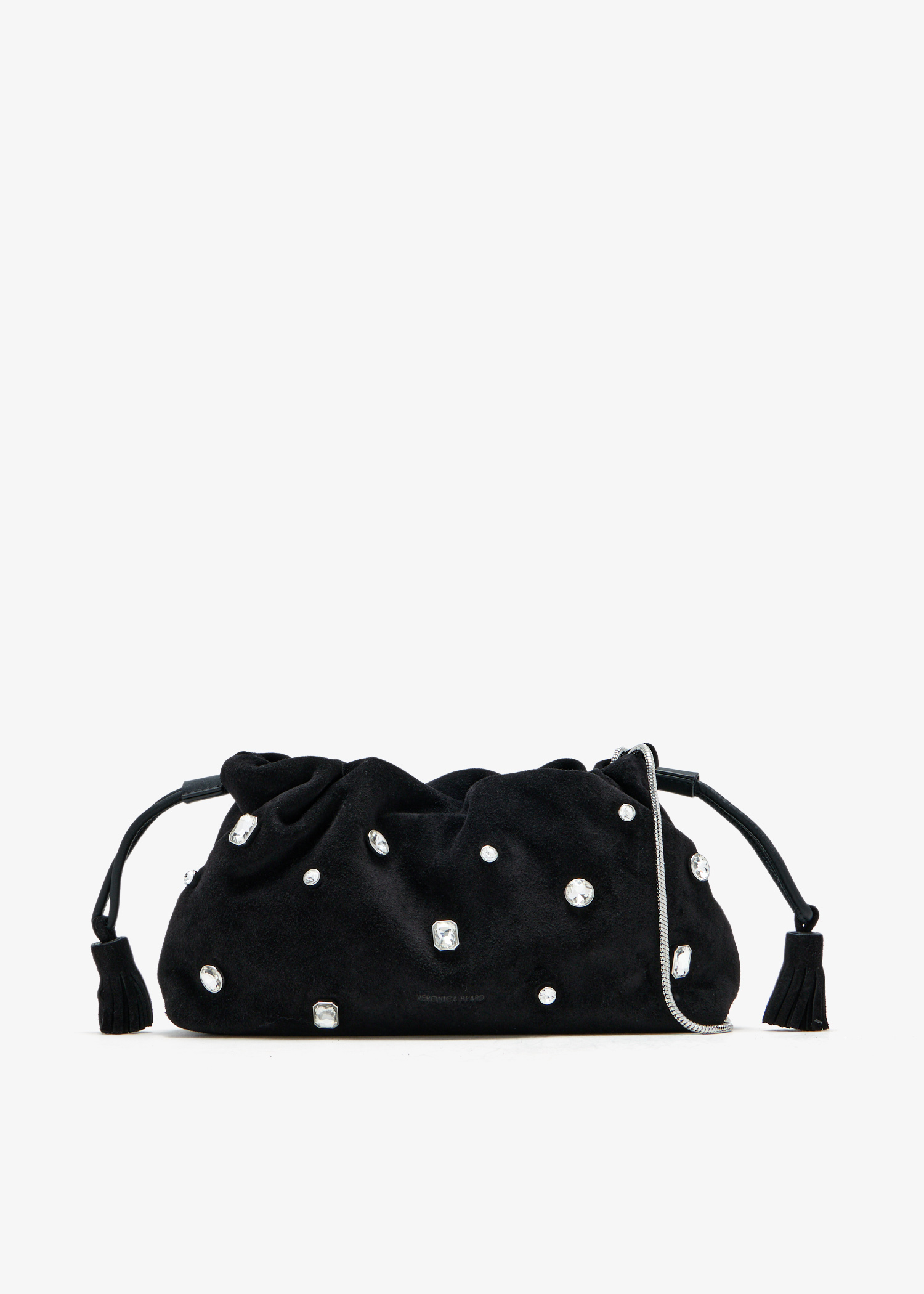 

Small Crystal Stash bag, Black