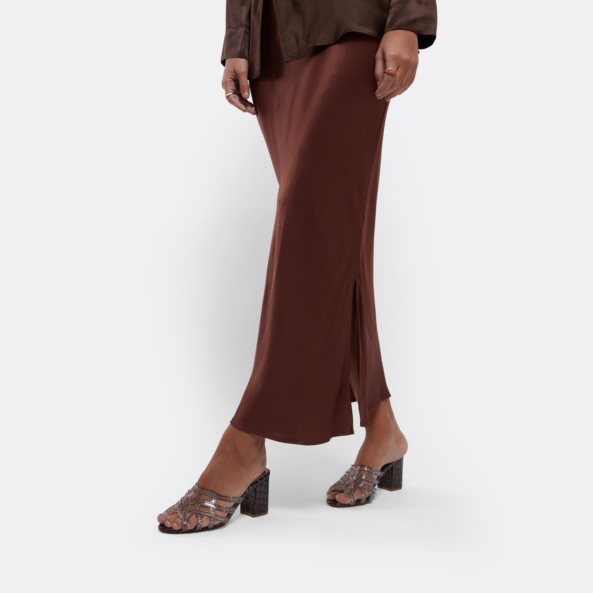 

Hadie crystal sandals, Brown