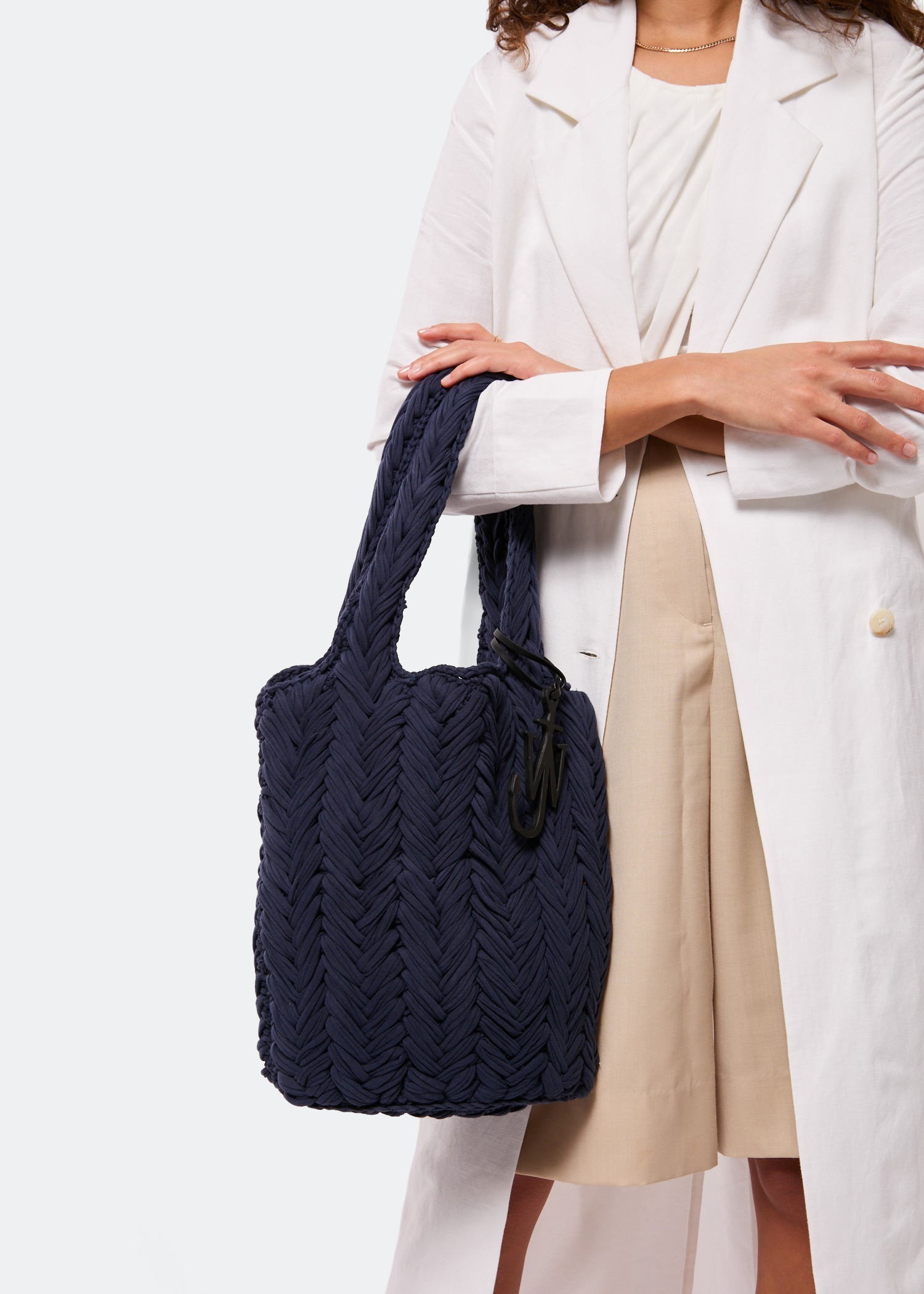 

Knitted Shopper bag, Blue