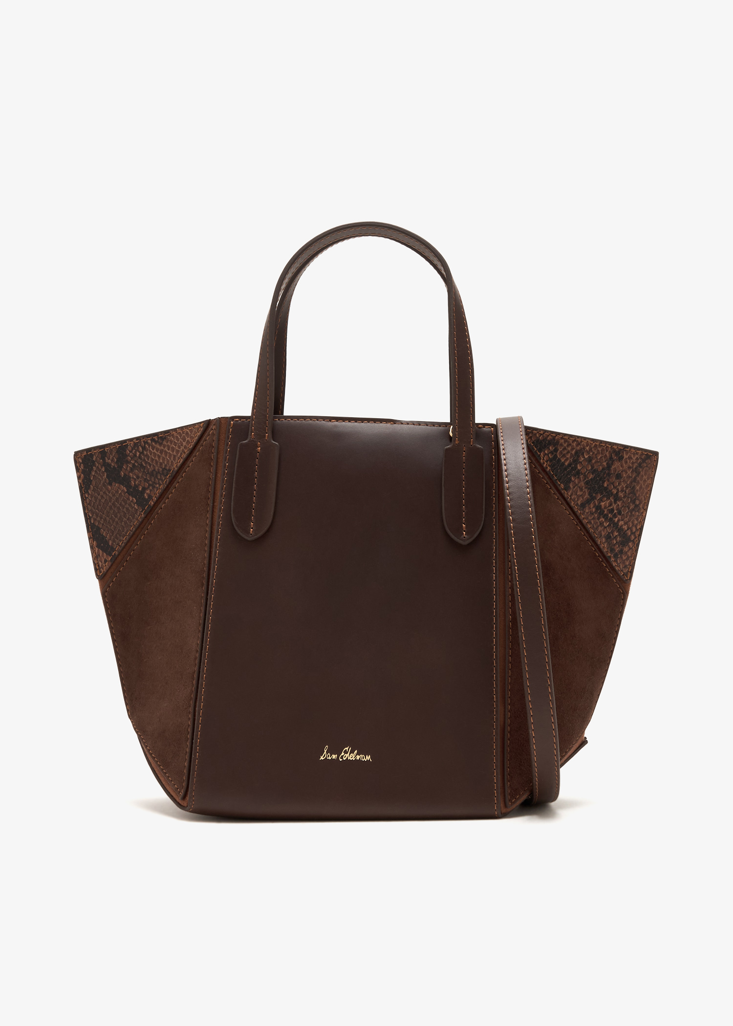 

West Small convertible tote bag, Brown