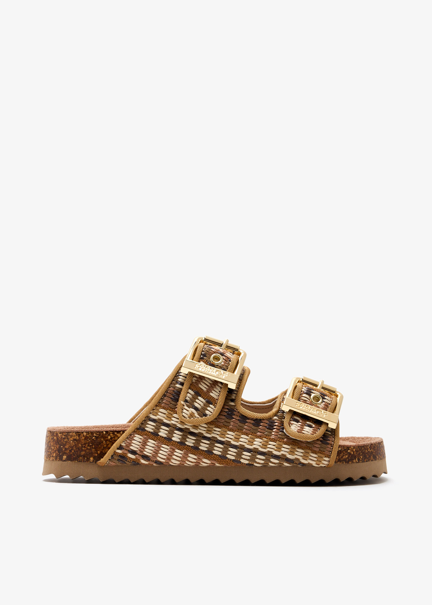 

Raffia sandals, Beige