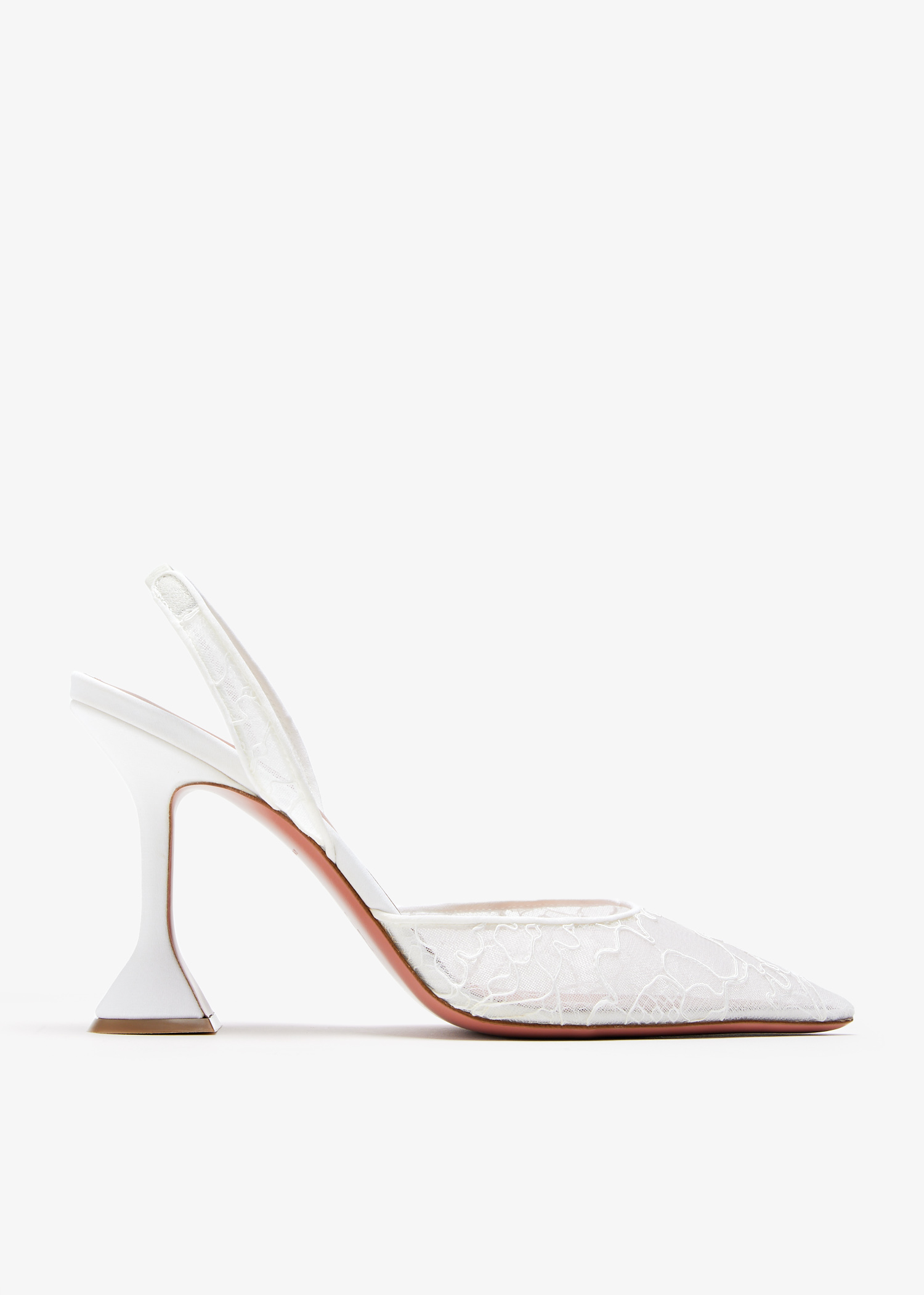 

Holli lace sling pumps, White