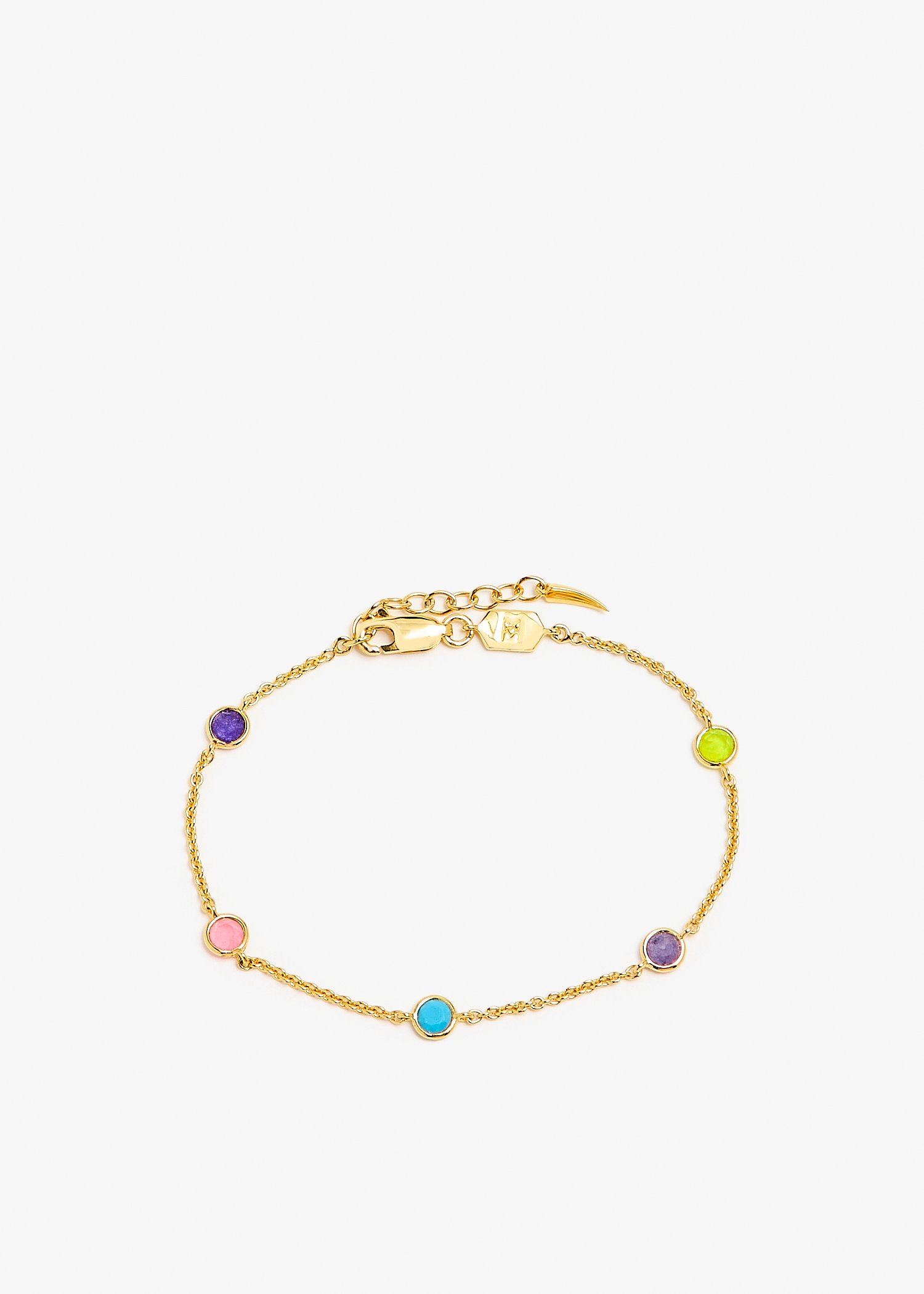 

Hot rox multi gemstone bracelet, Gold