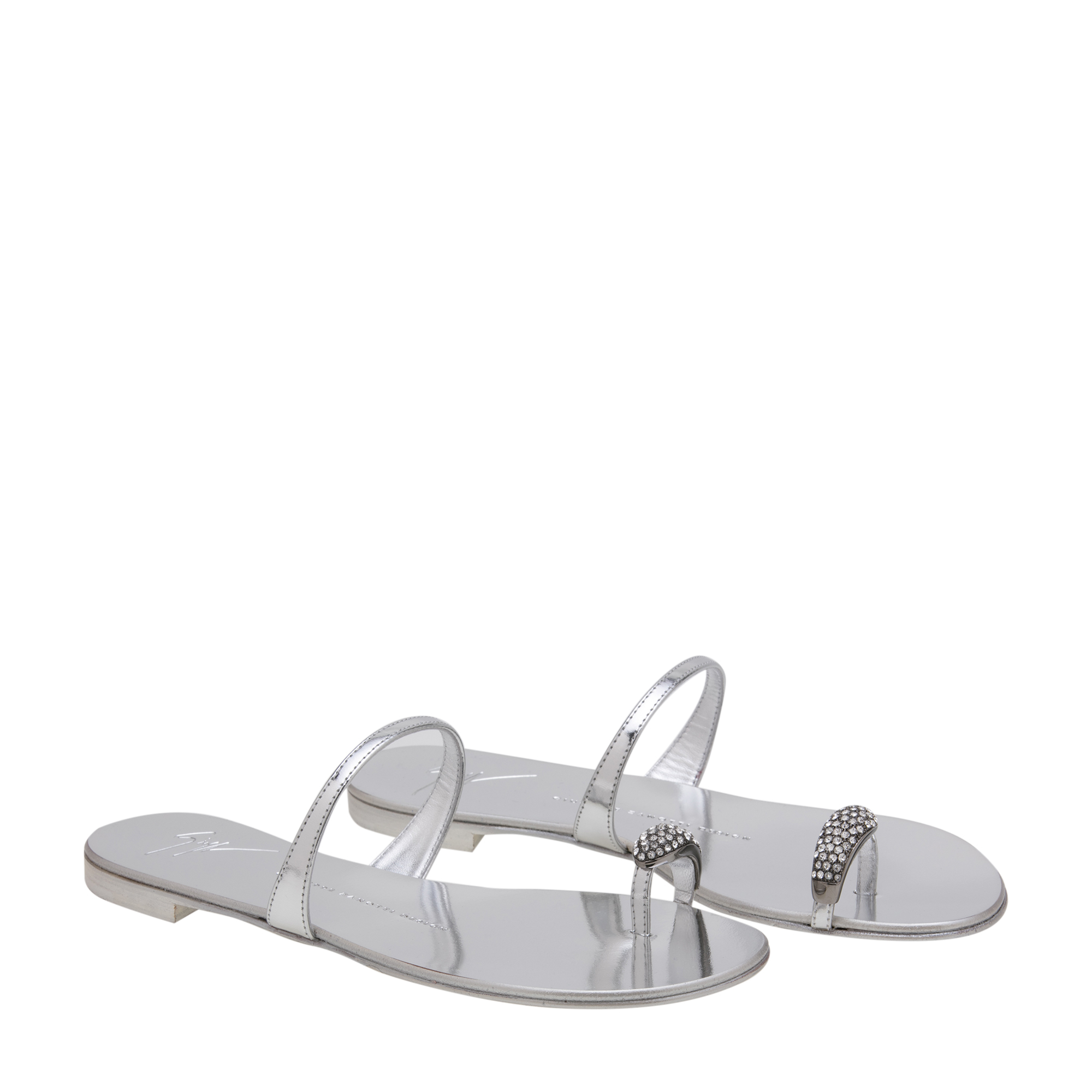 

Leather sandals, Silver