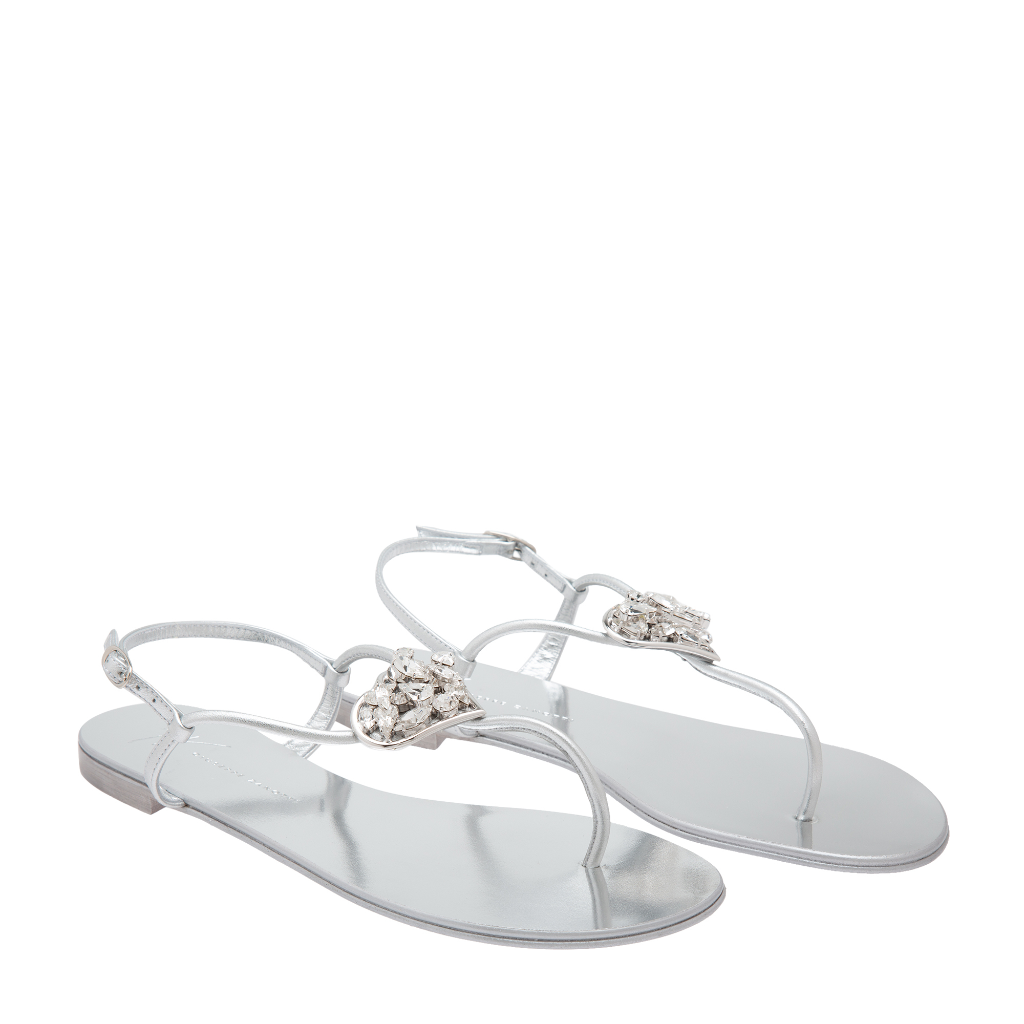 

Hollie Heart leather sandals, Black