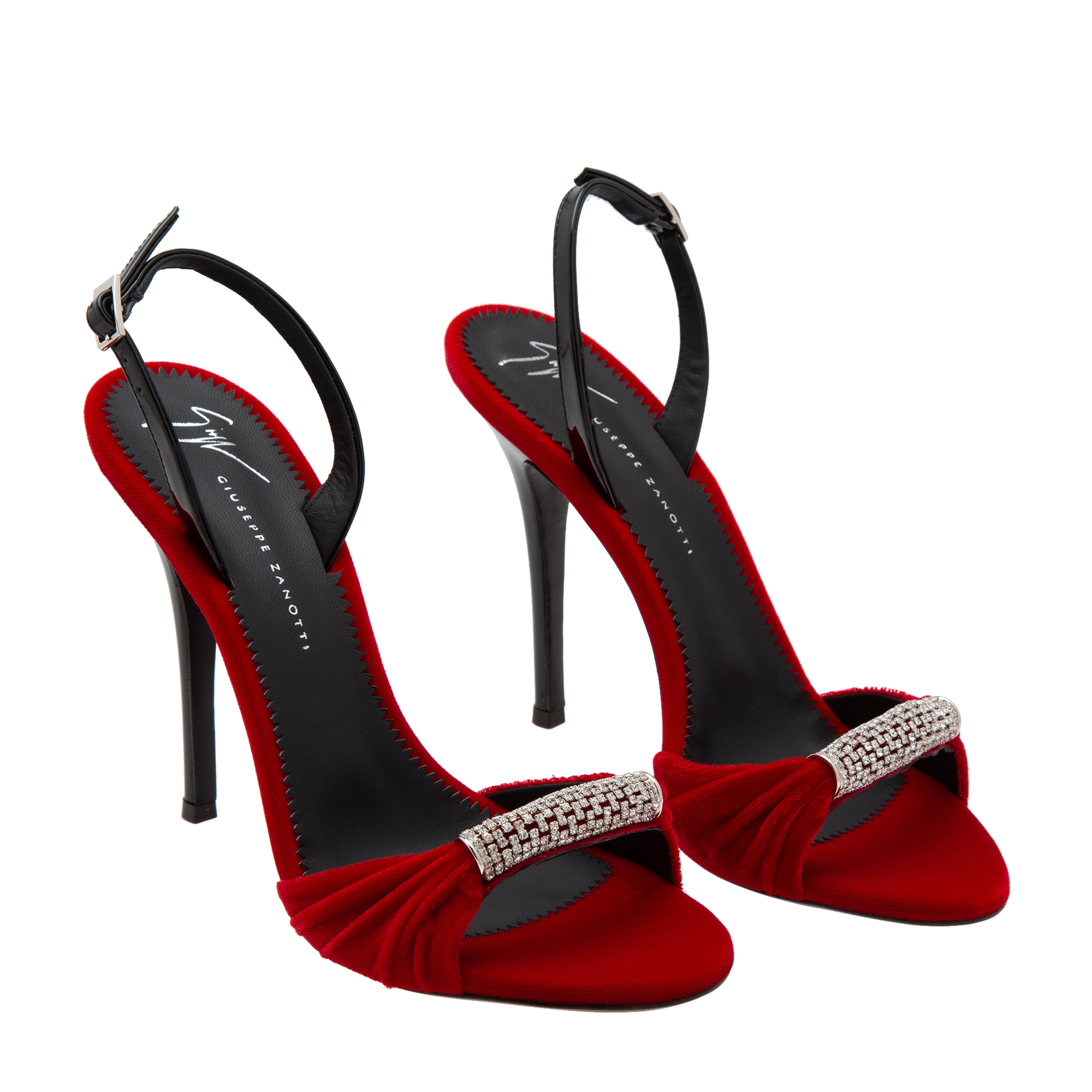 

Sylvia velvet sandals, Red