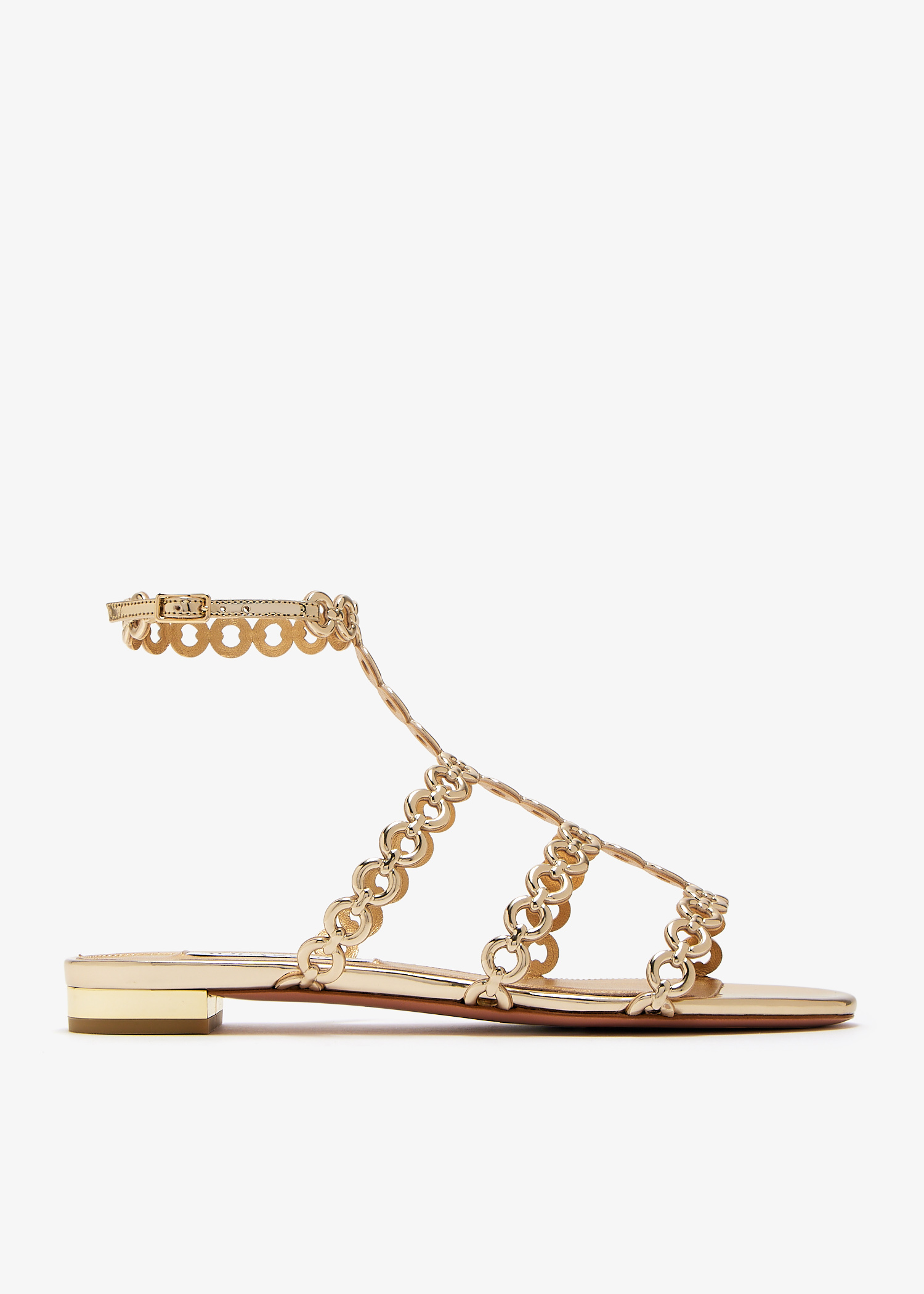 

Infinity Chain flat sandals, Gold