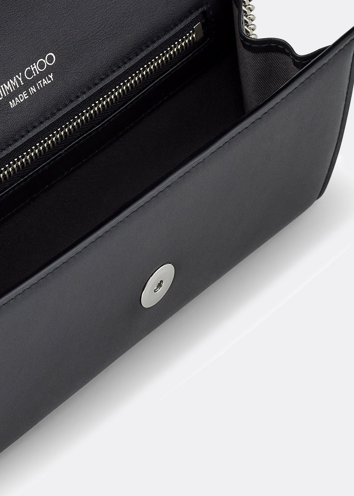 

Leather chain wallet, Black