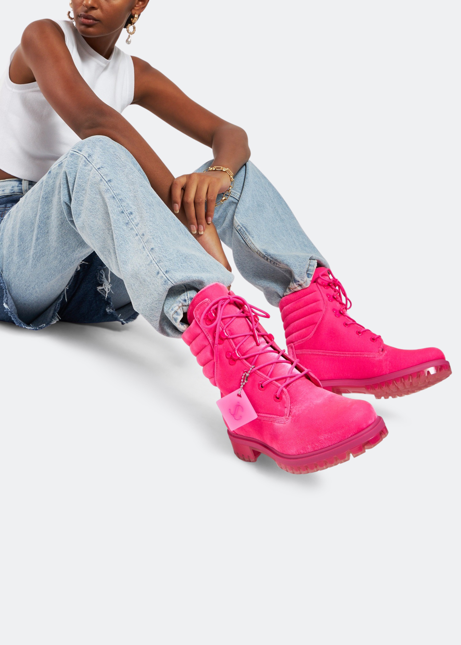 

x Timberland Puffer boots, Pink