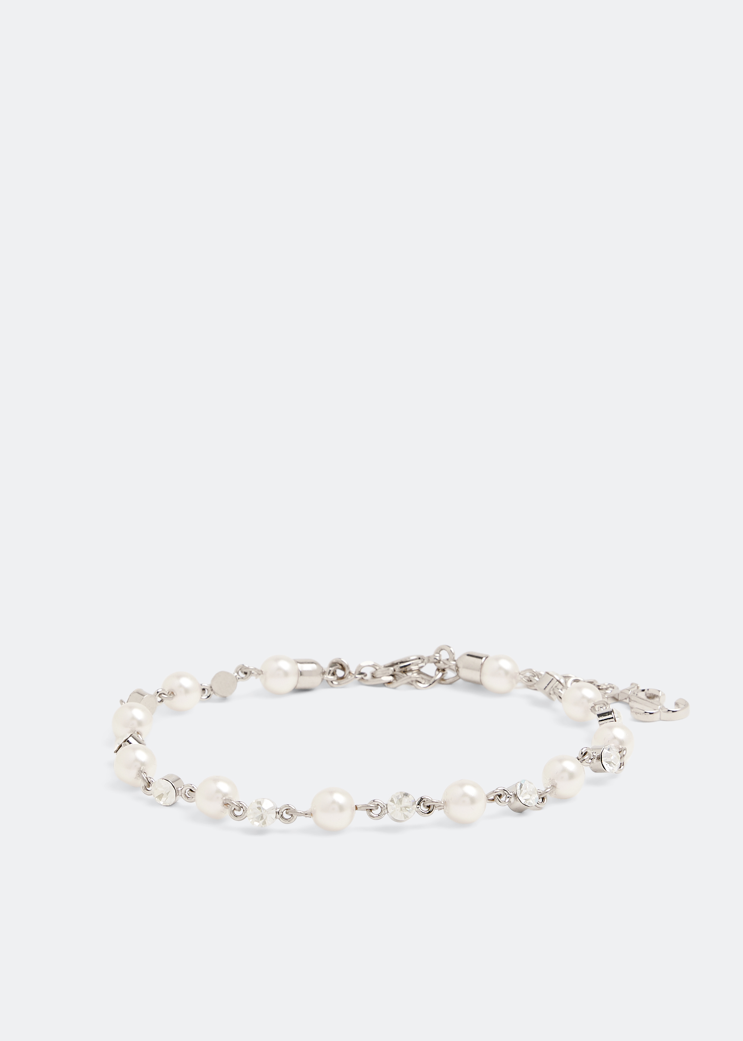 

Pearl Crystal anklet, Silver