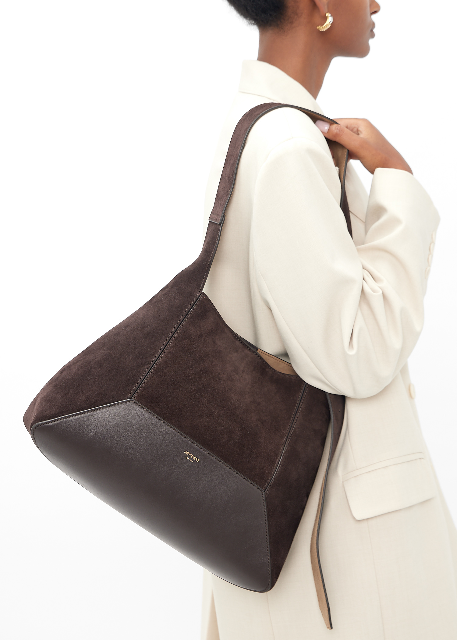 

Diamond Hobo M shoulder bag, Brown