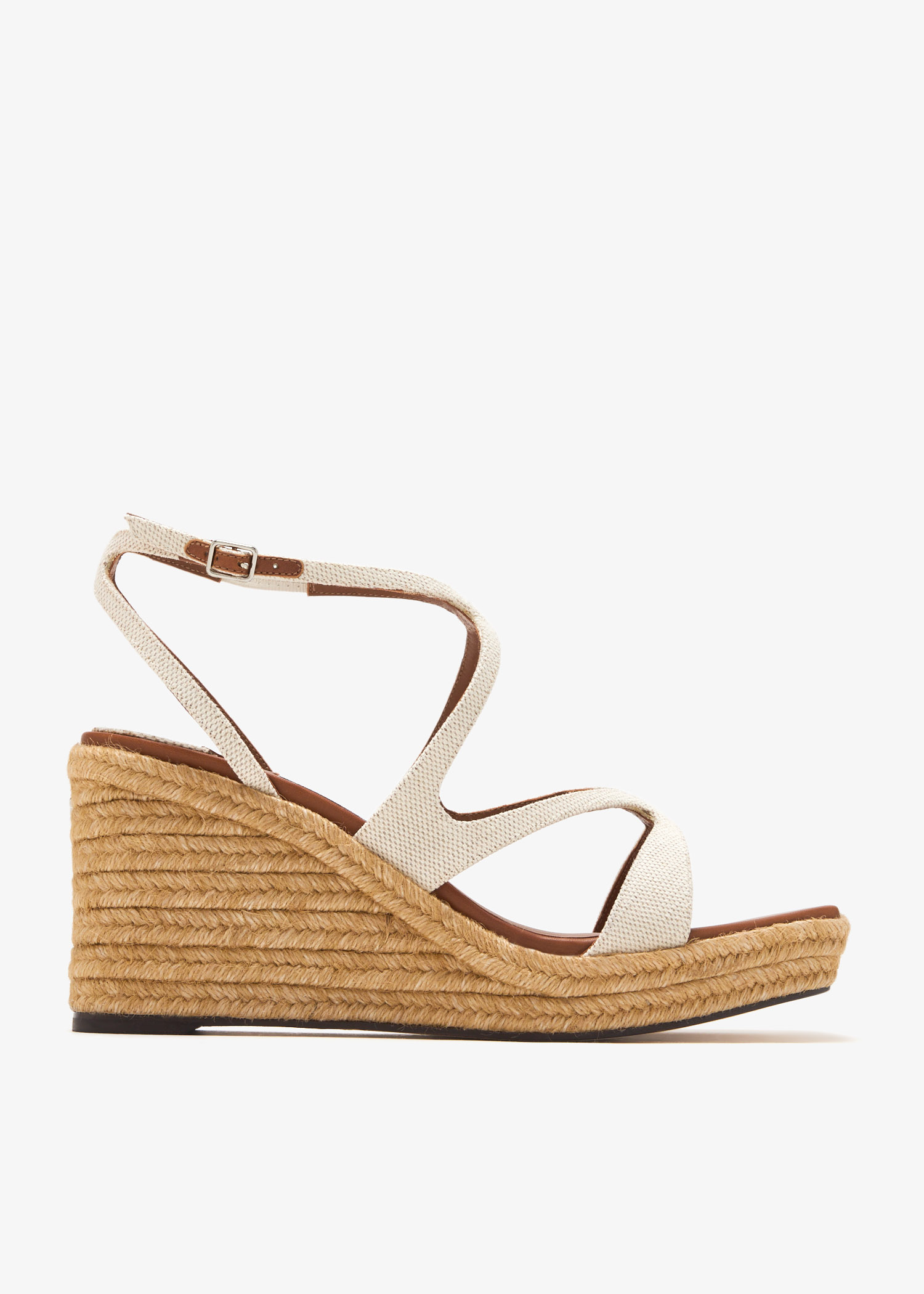 

Ayla 85 wedge sandals, Cream
