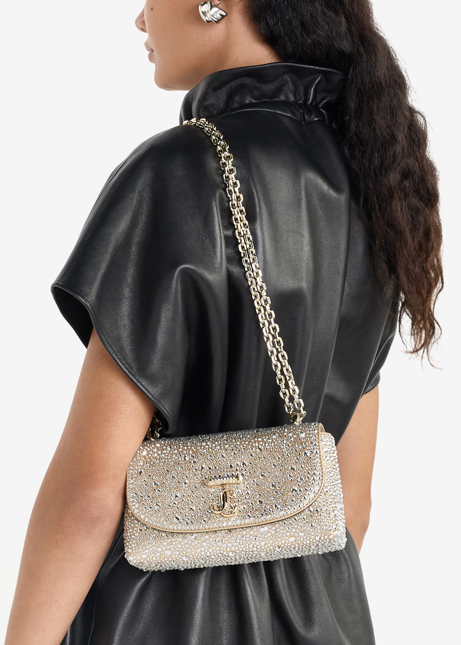 

Curve small crossbody bag, Gold