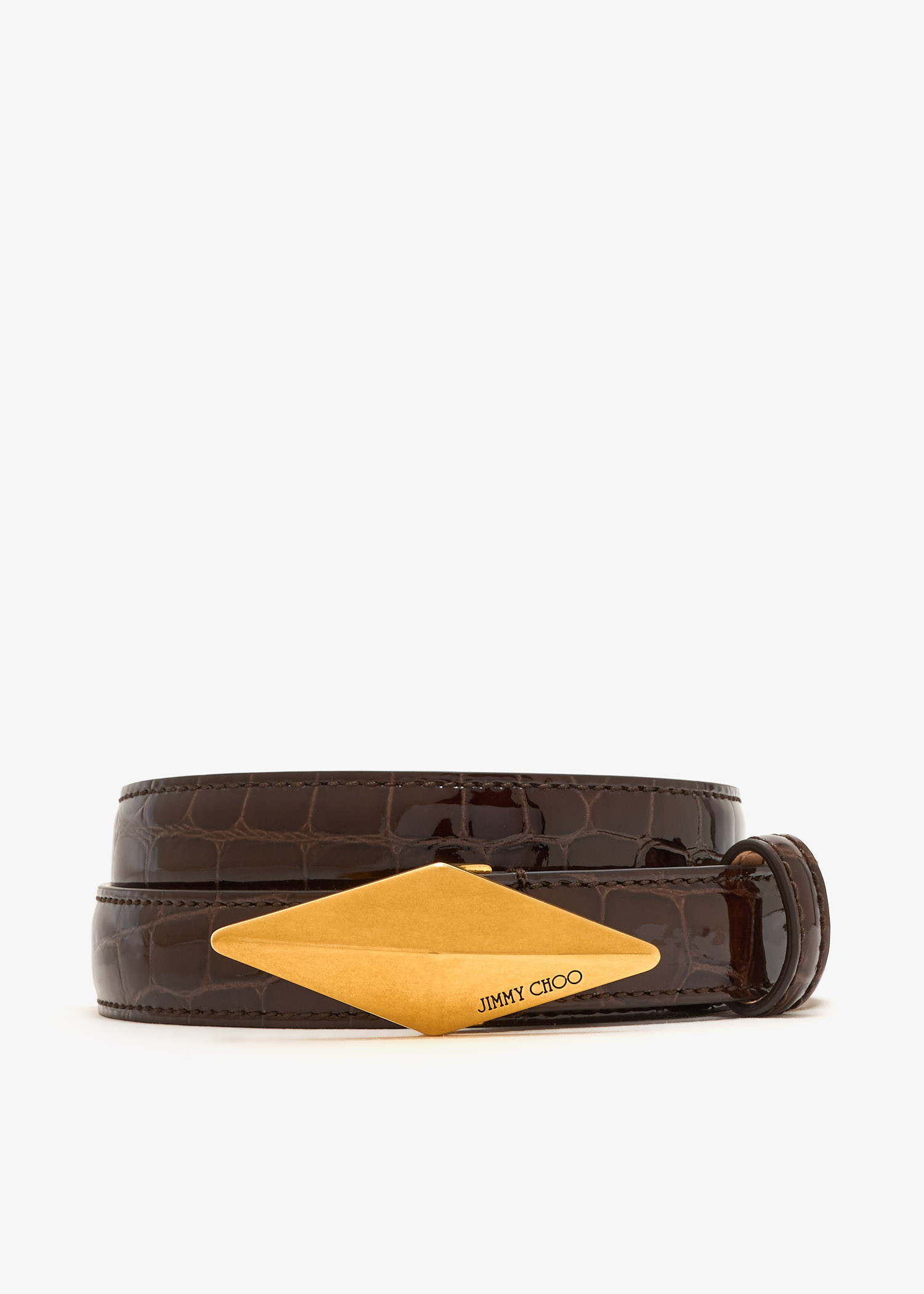 

Diamond clasp belt, Brown