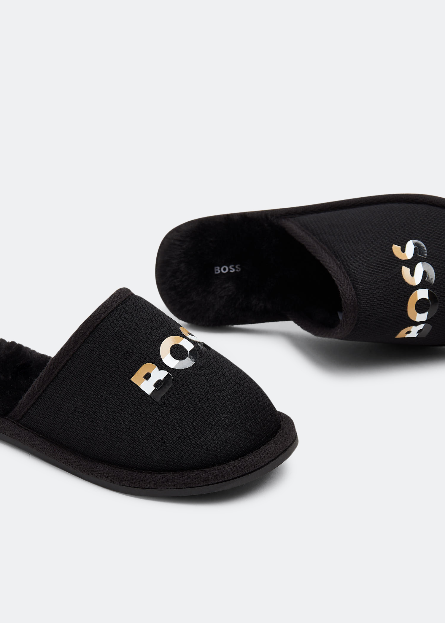 

Logo slippers, Black