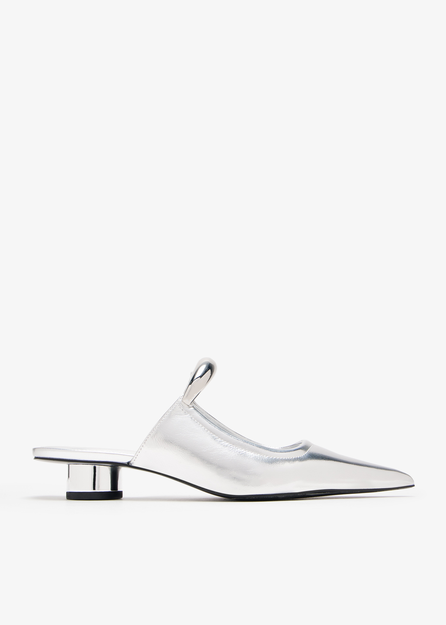 

Helena Pierced mules, Silver
