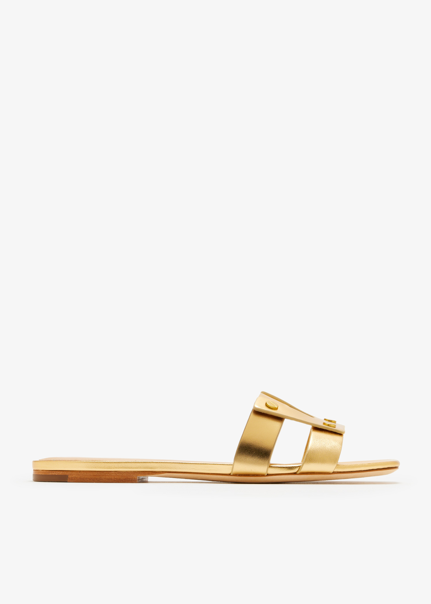 

Via slide sandals, Gold