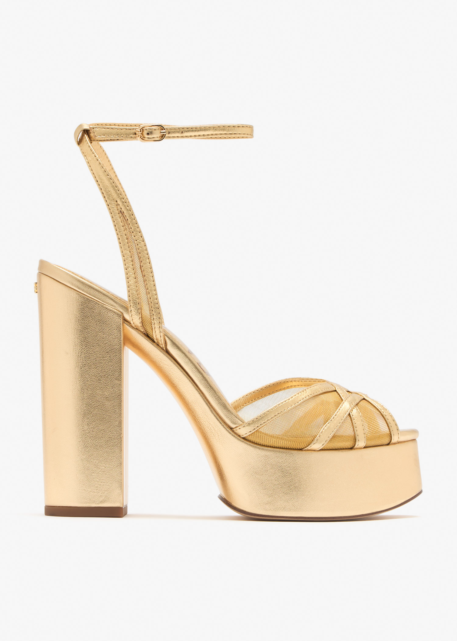 

Sandy platform sandals, Gold