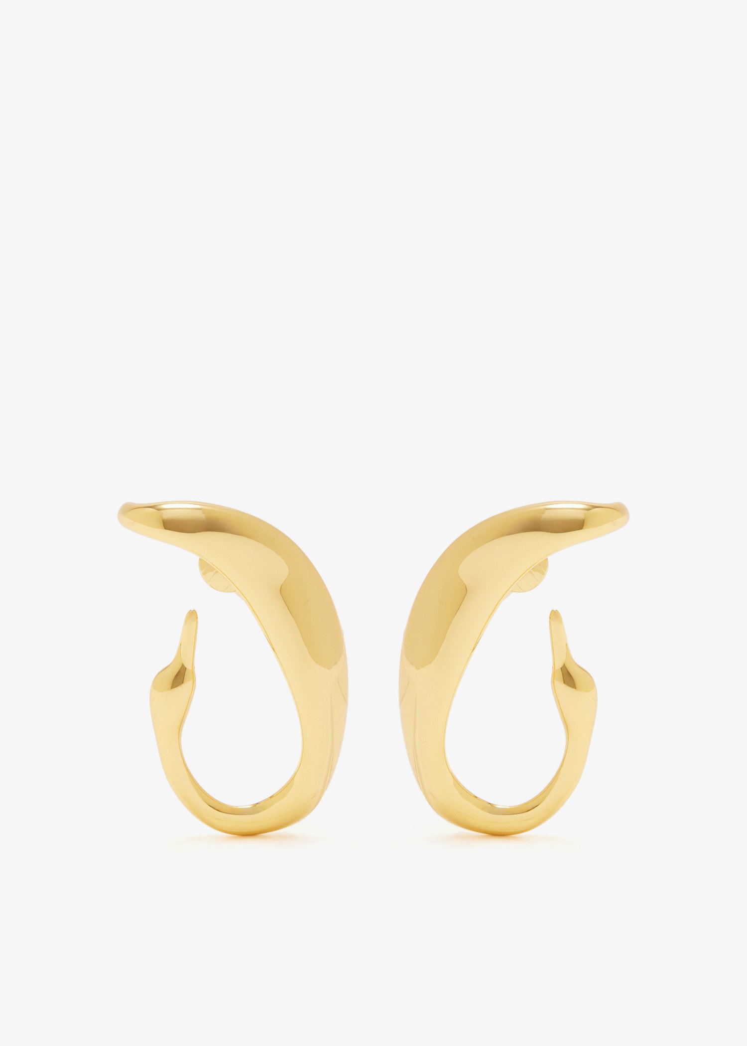 

Egret climbing earrings, Gold