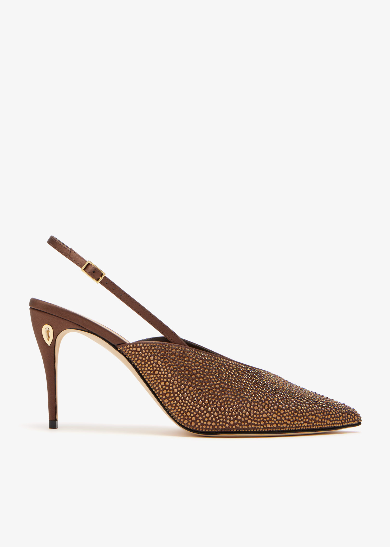 Diego 85 Crystal embellished pumps, Brown
