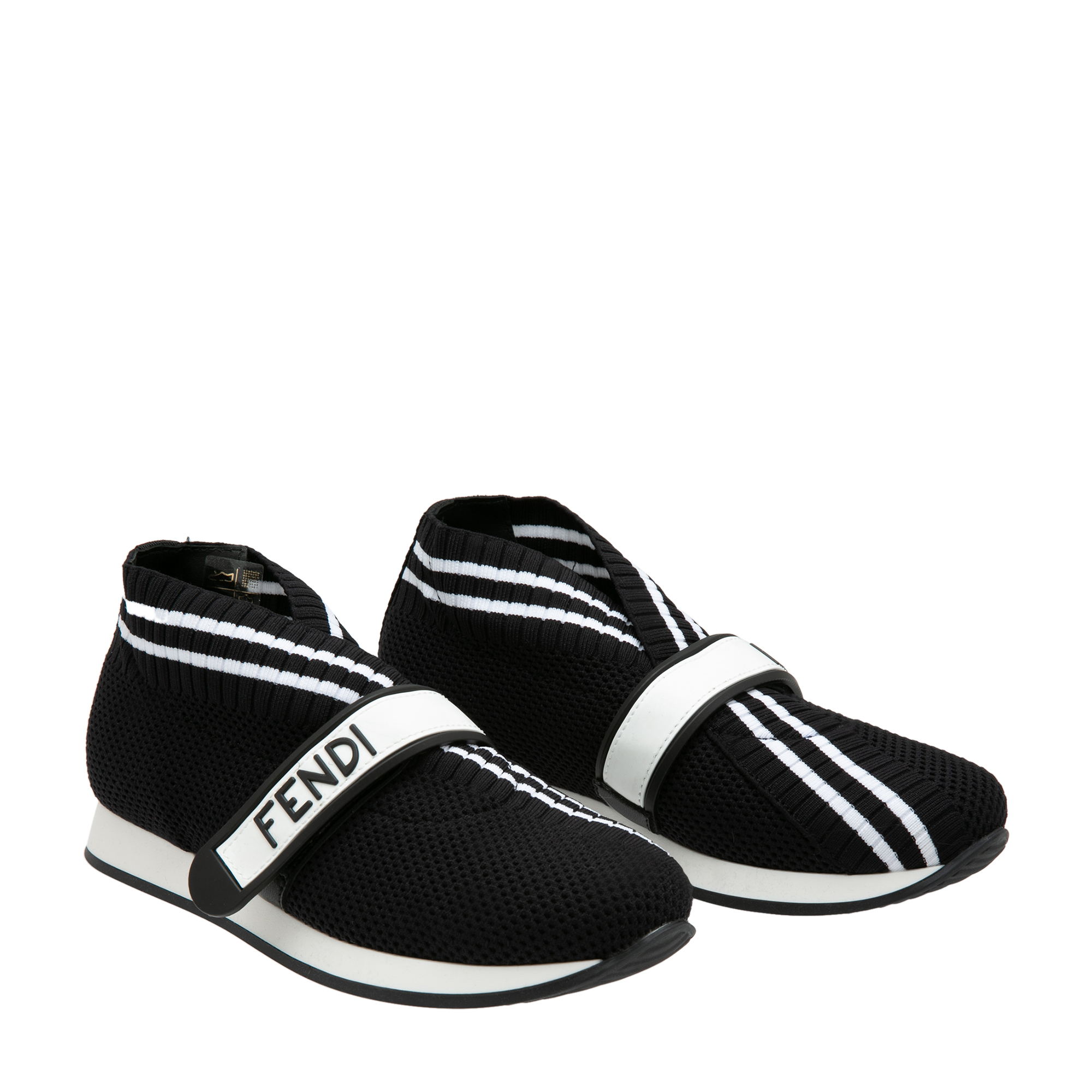 

Low-top knit sneakers, Black