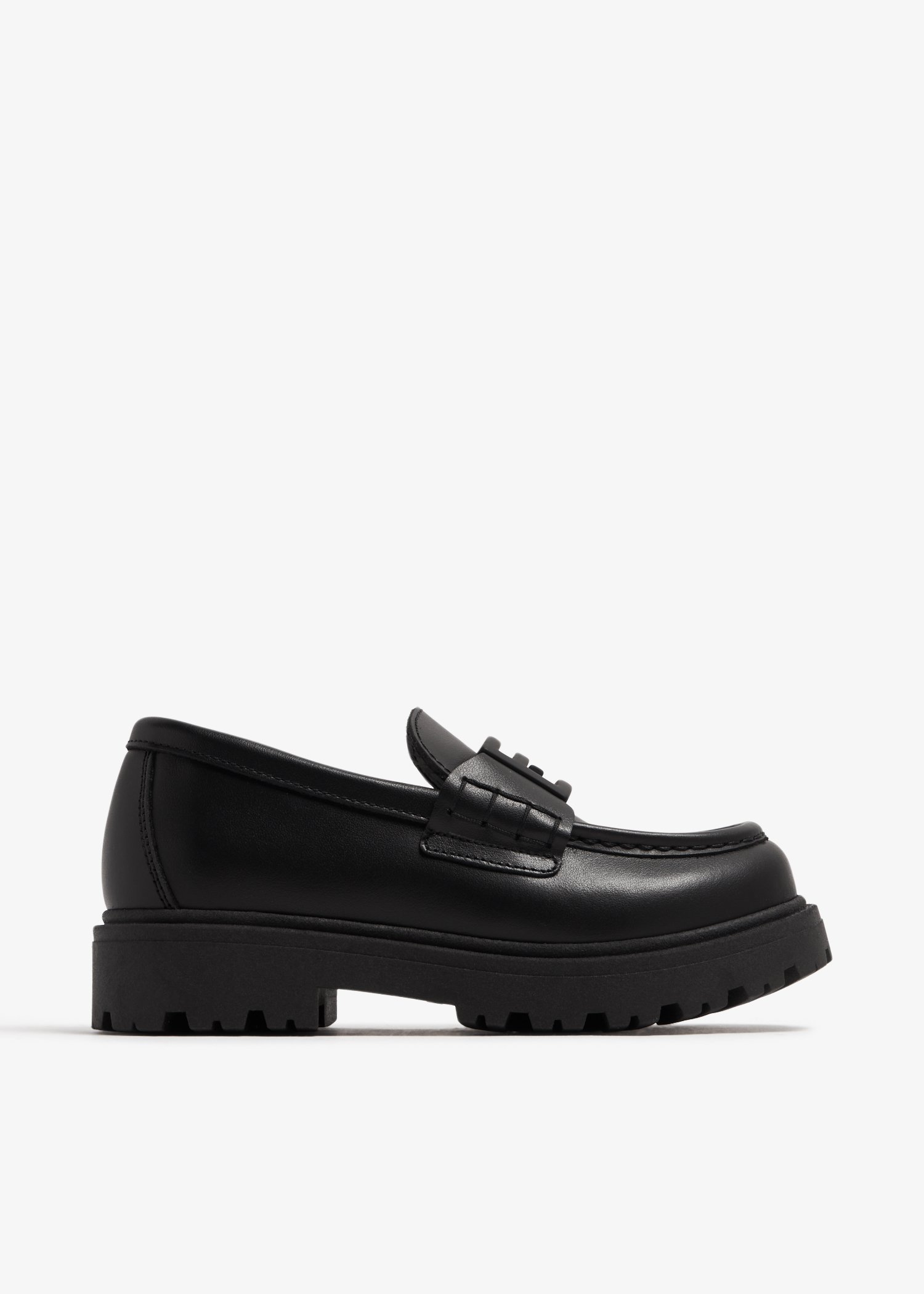 

Junior leather loafers, Black