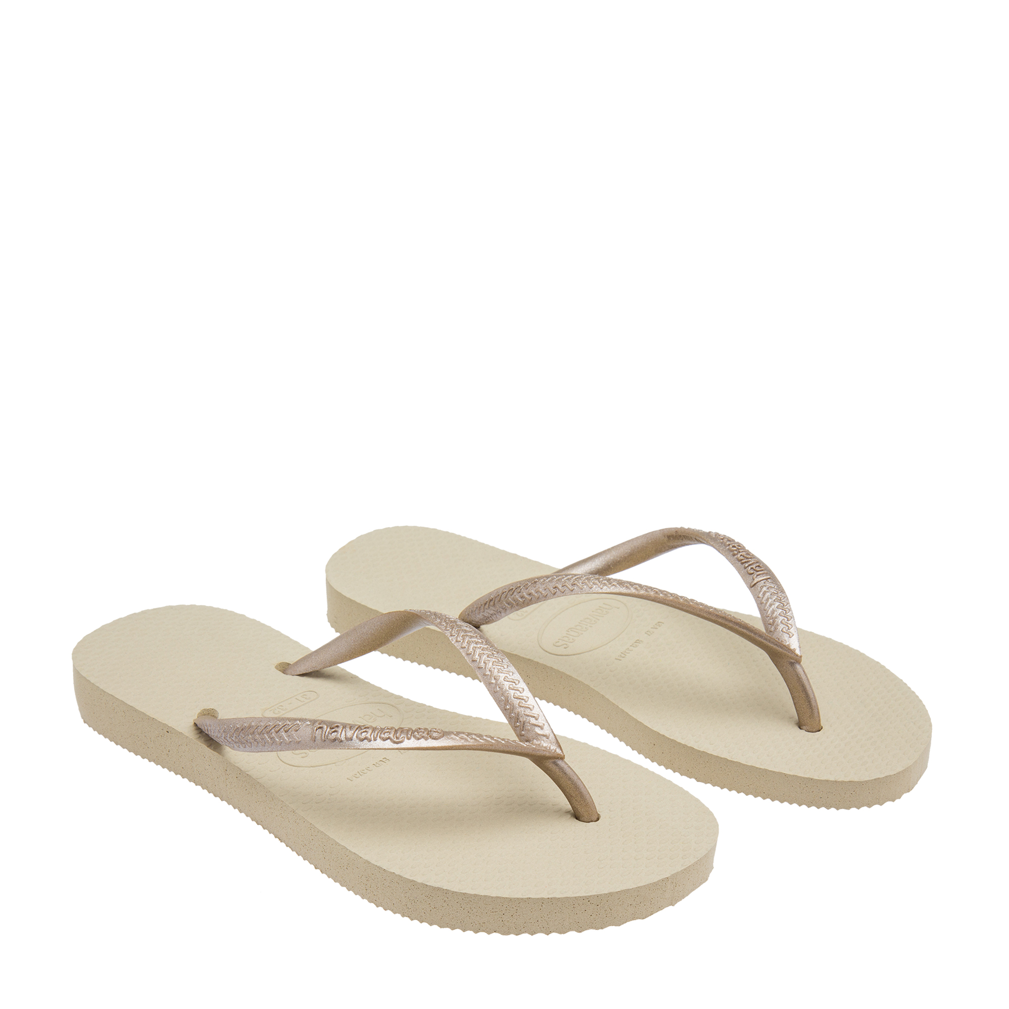 

Rubber slippers, Gold