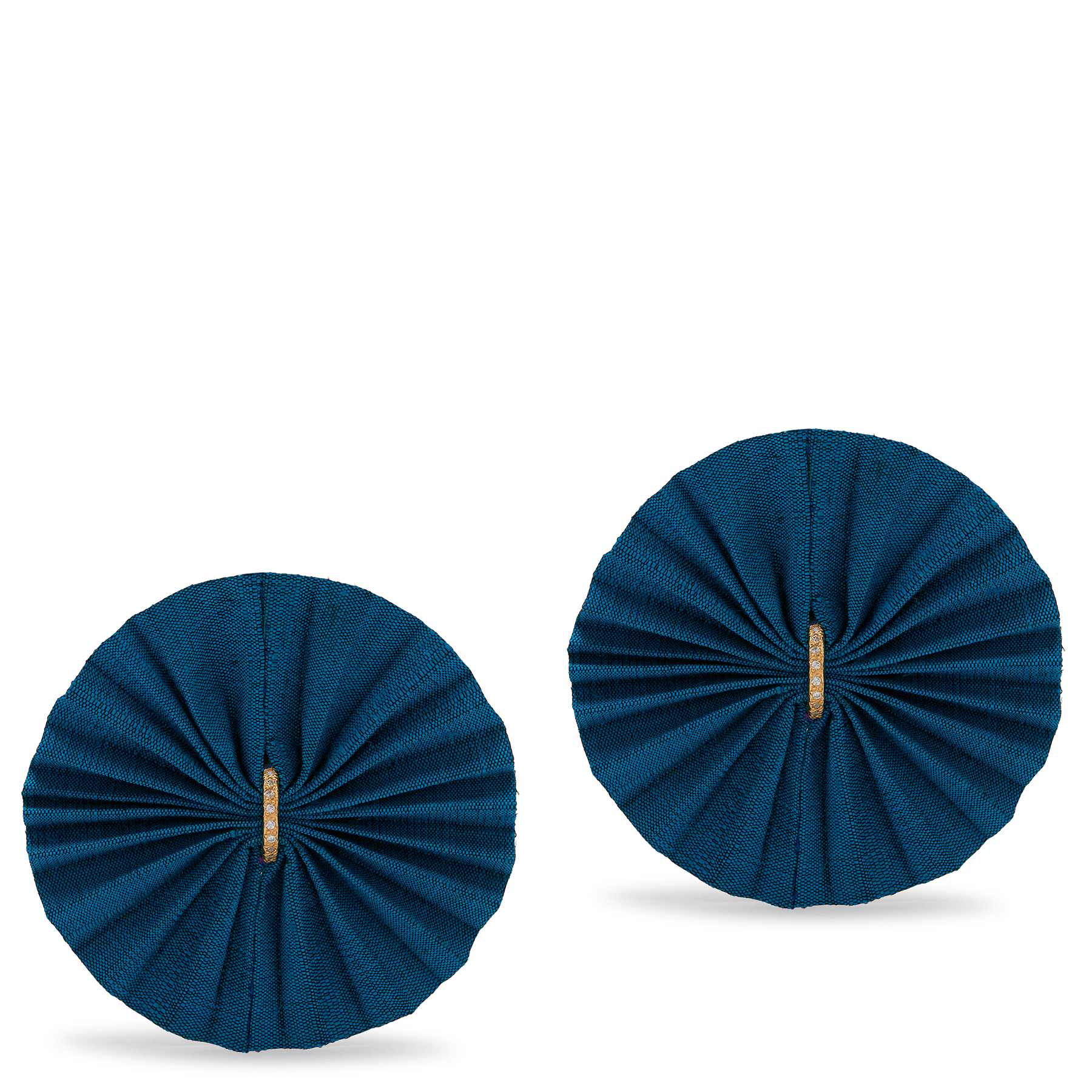 

Round Fan earrings, Gold