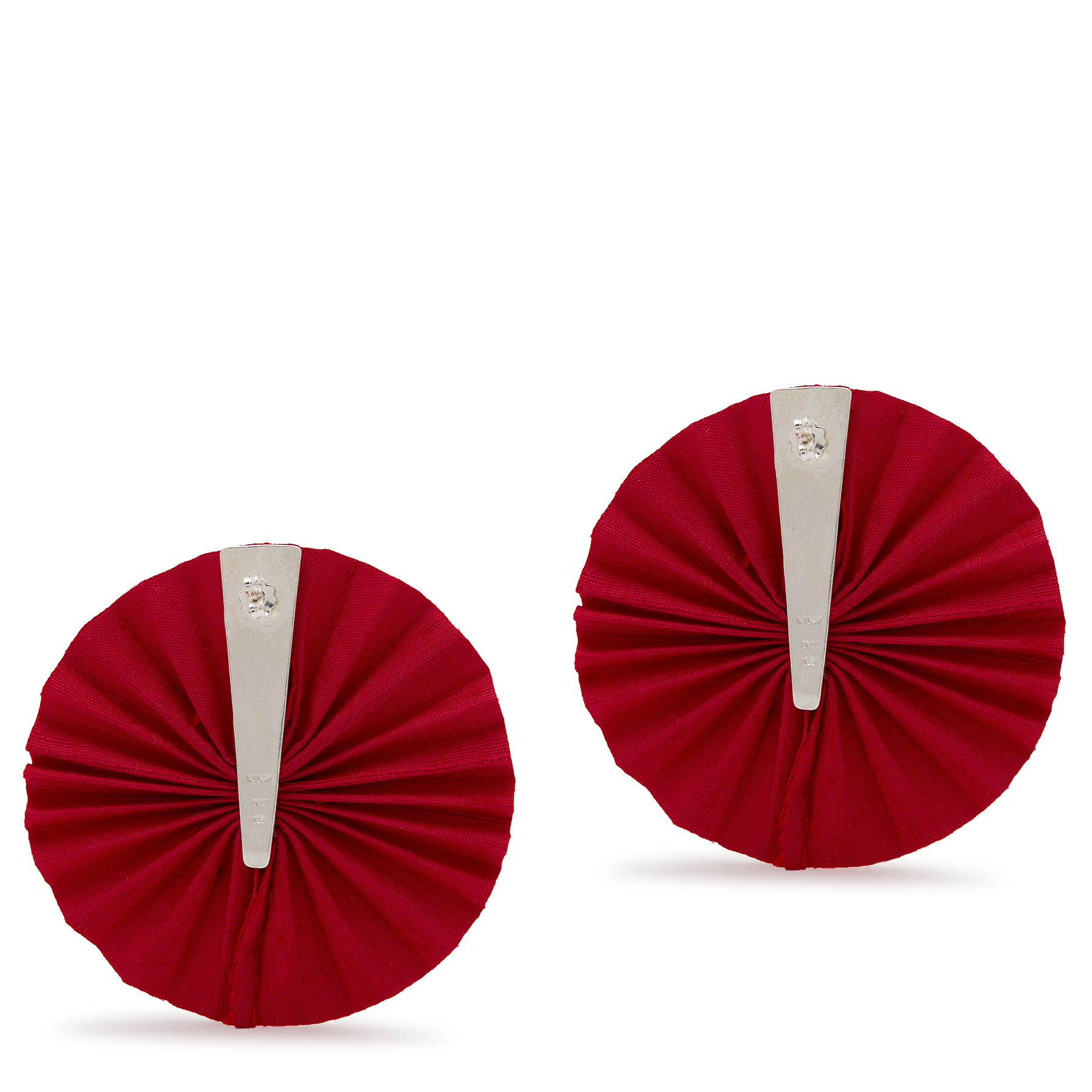 

Round Fan earrings, Gold
