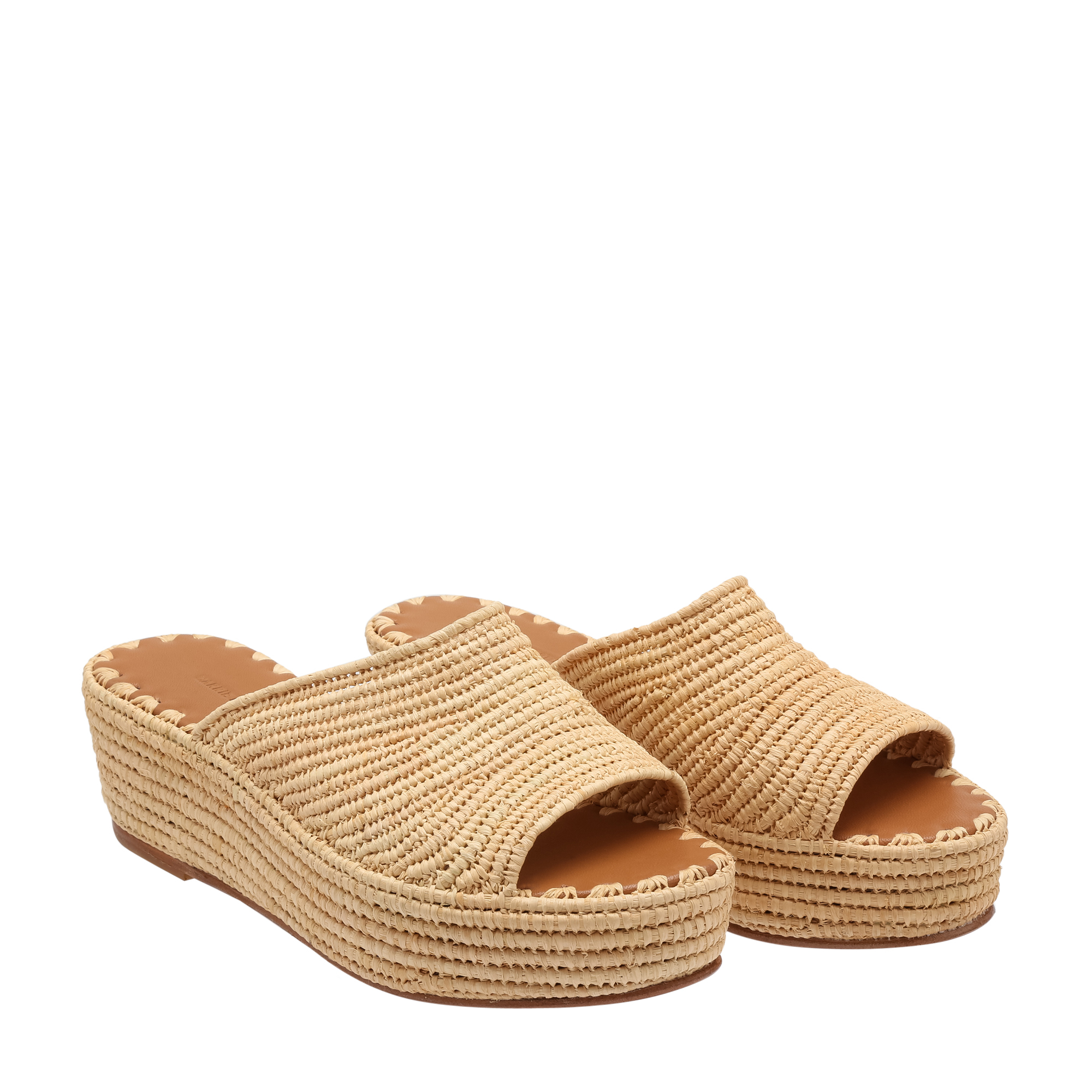 

Karim raffia wedges, Beige