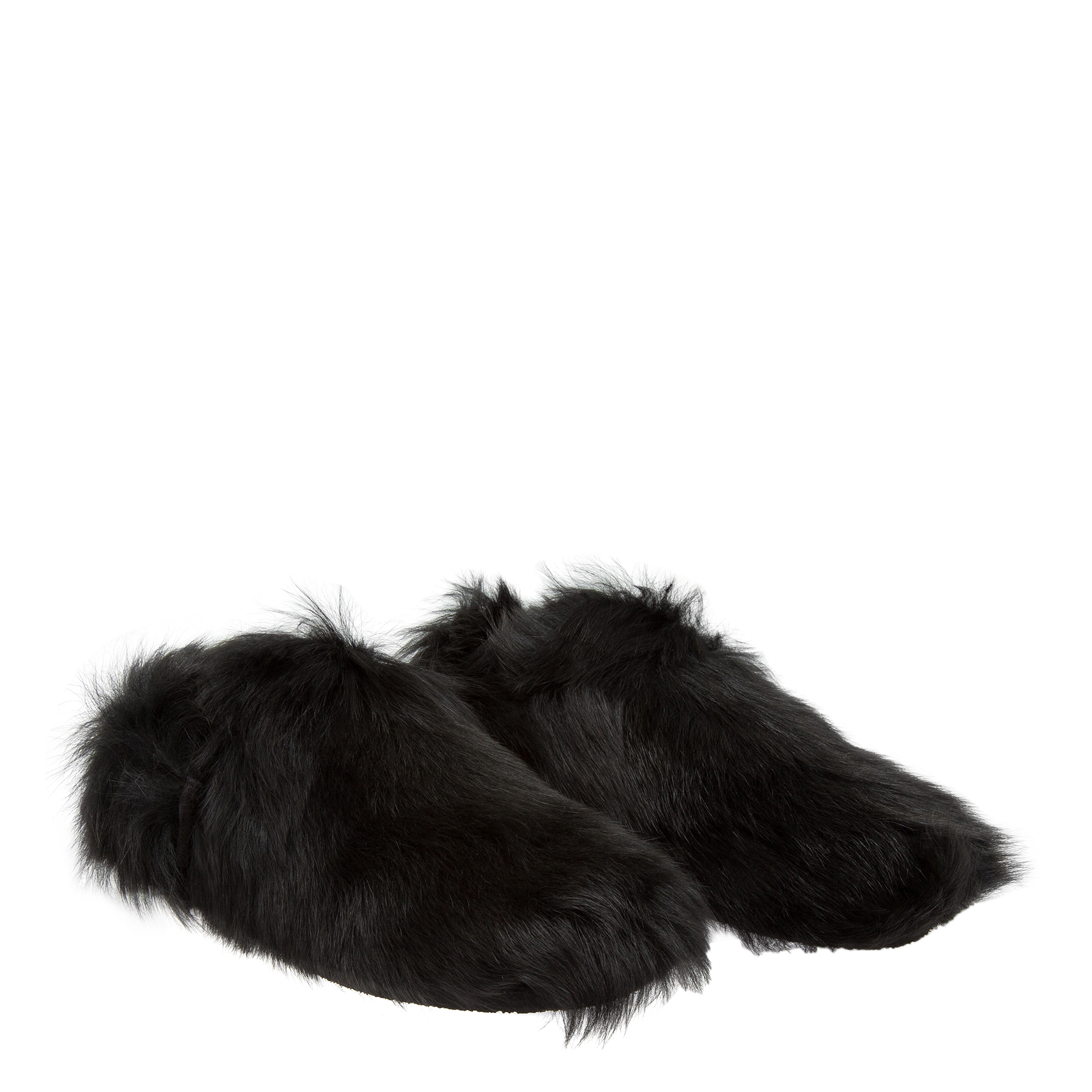 

Fur-embellished mules, Black