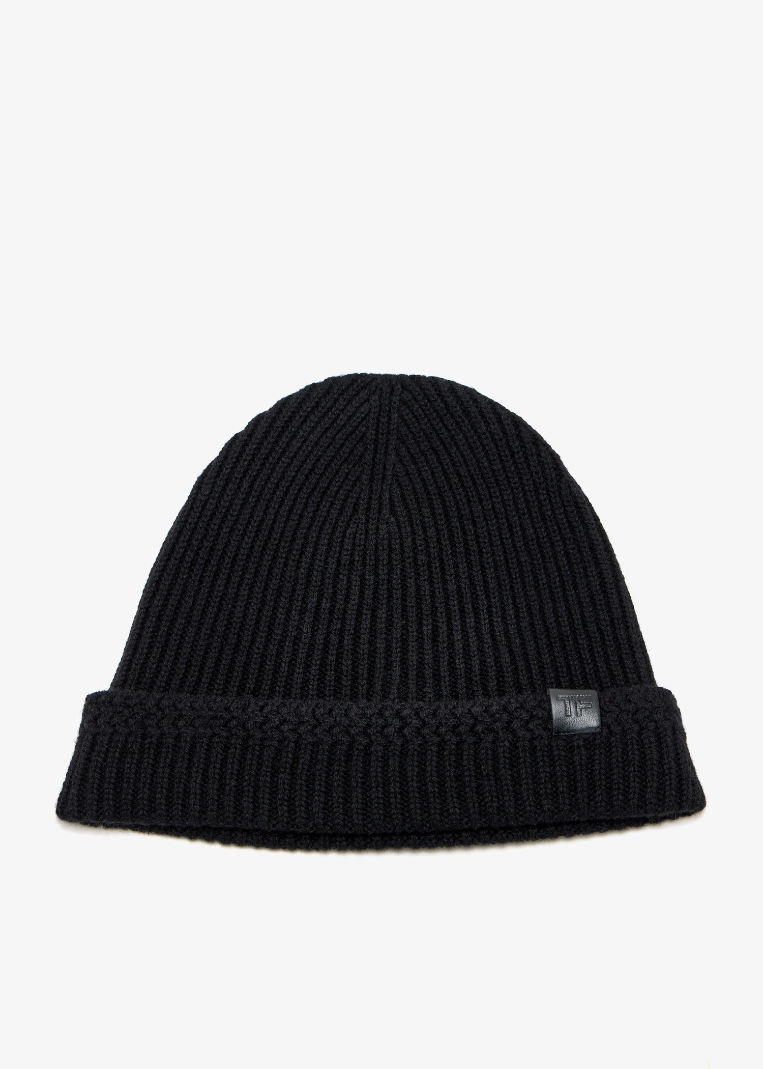 

Cashmere Ribbed beanie, Black