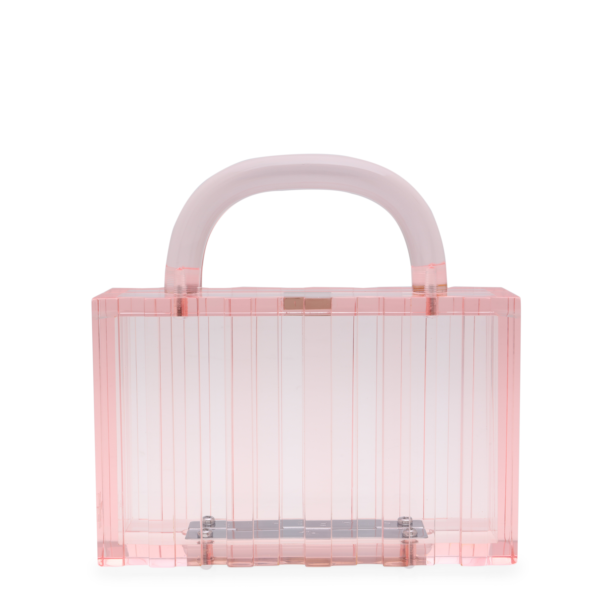 

Lucite clutch, Pink