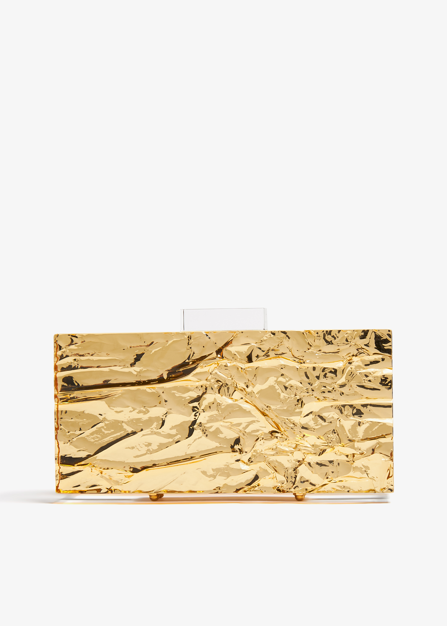 

Classic crushed ice clutch, Gold