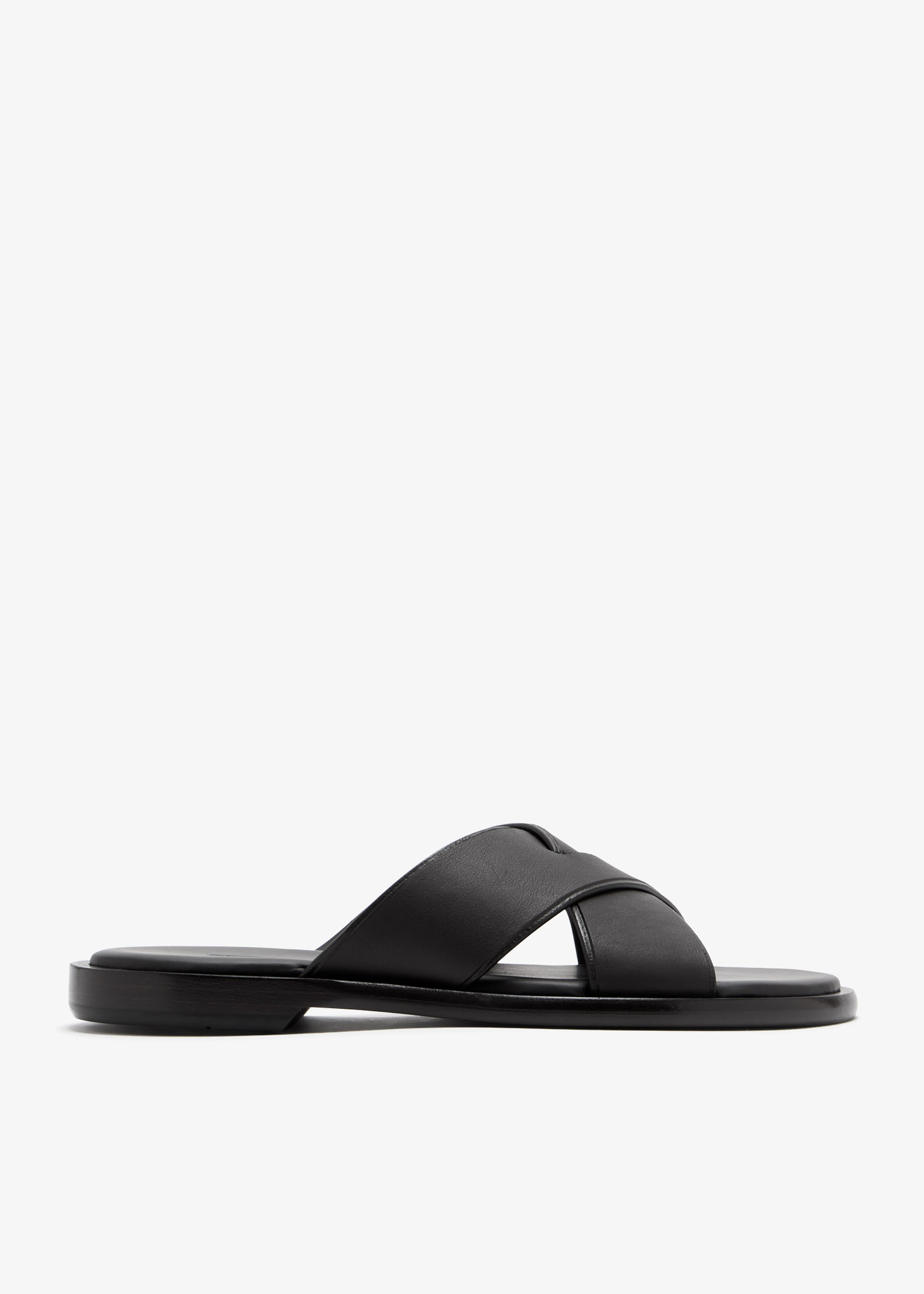 

Leather sandals, Black